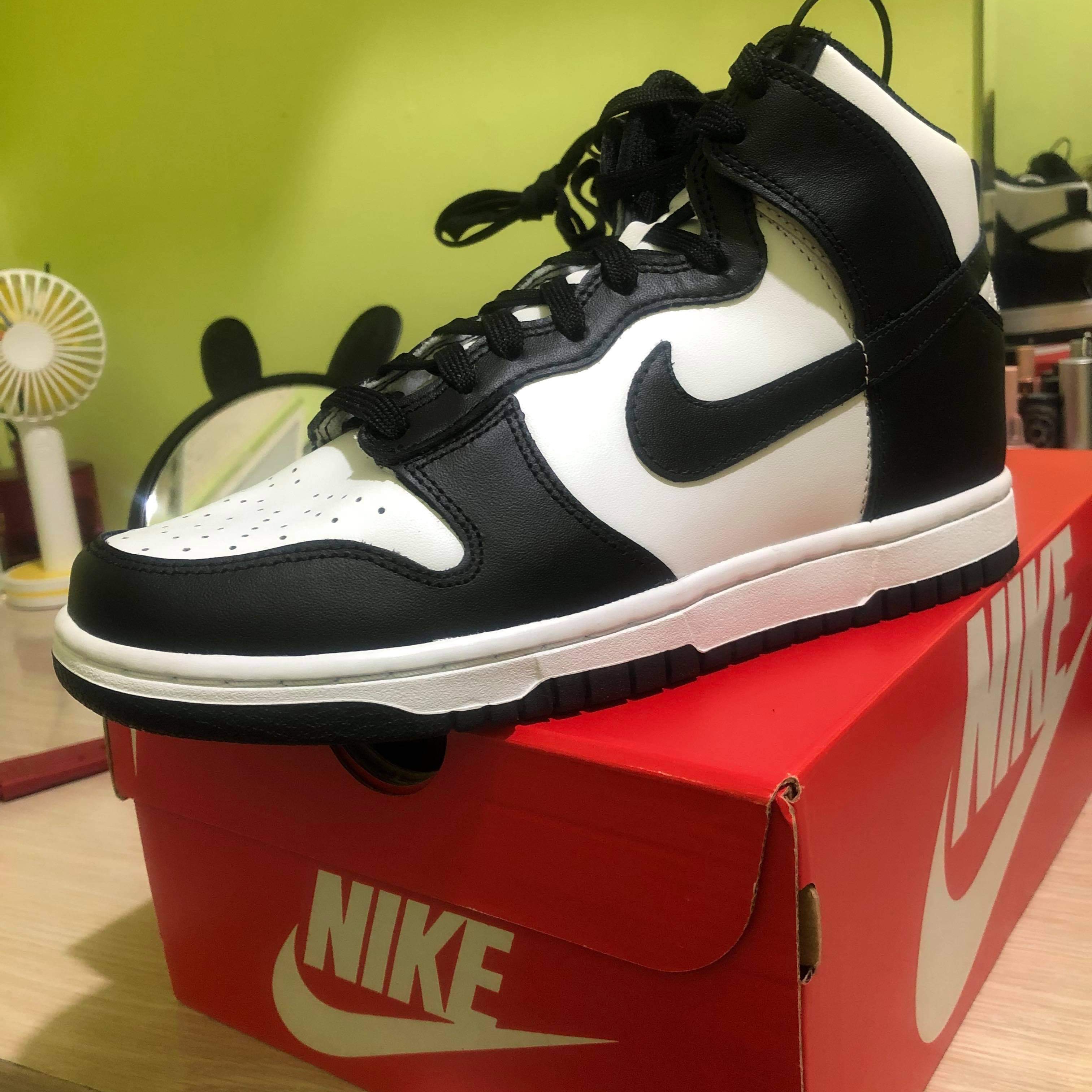(W) Nike Dunk High Black and White 착용 스타일