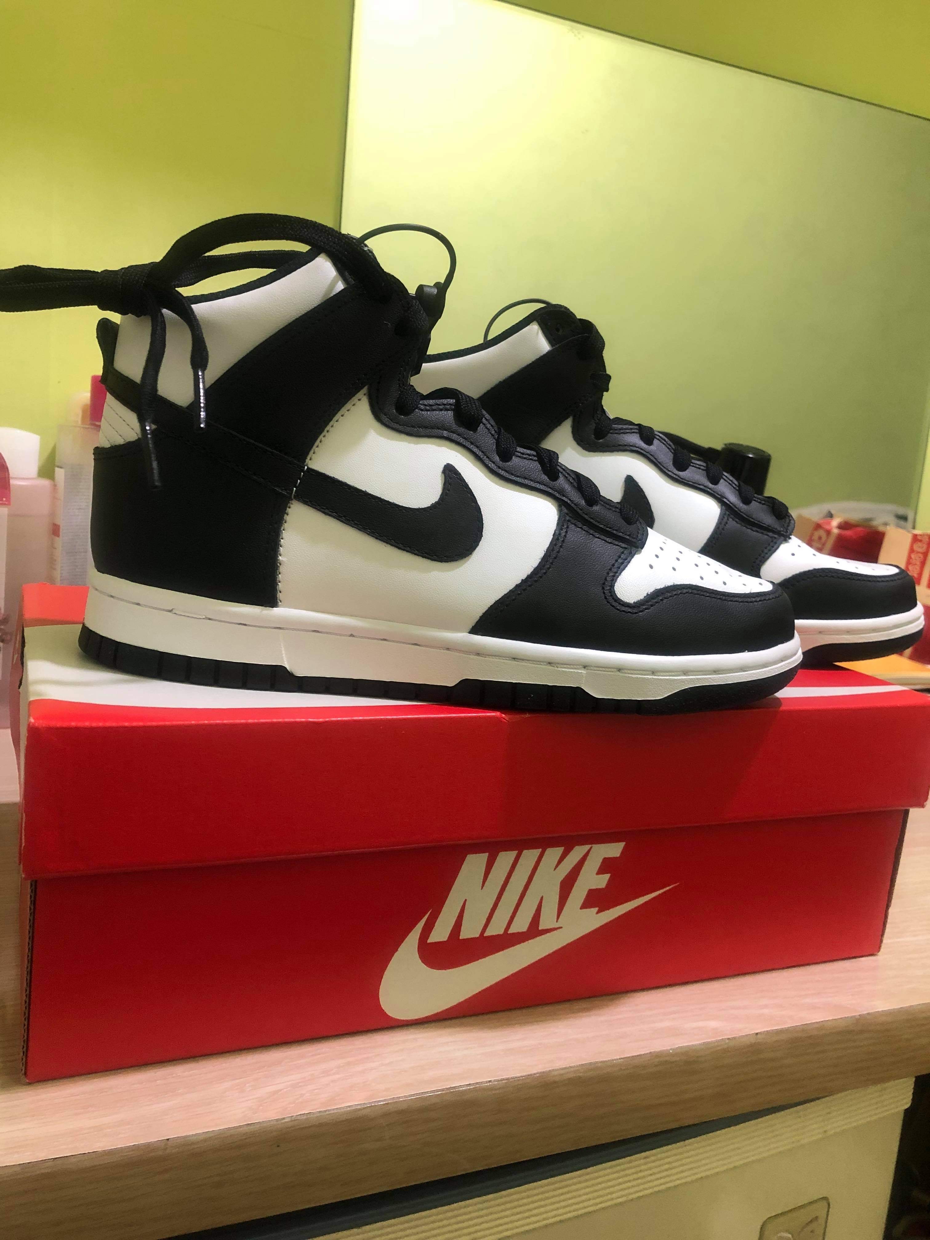 (W) Nike Dunk High Black and White 착용 스타일