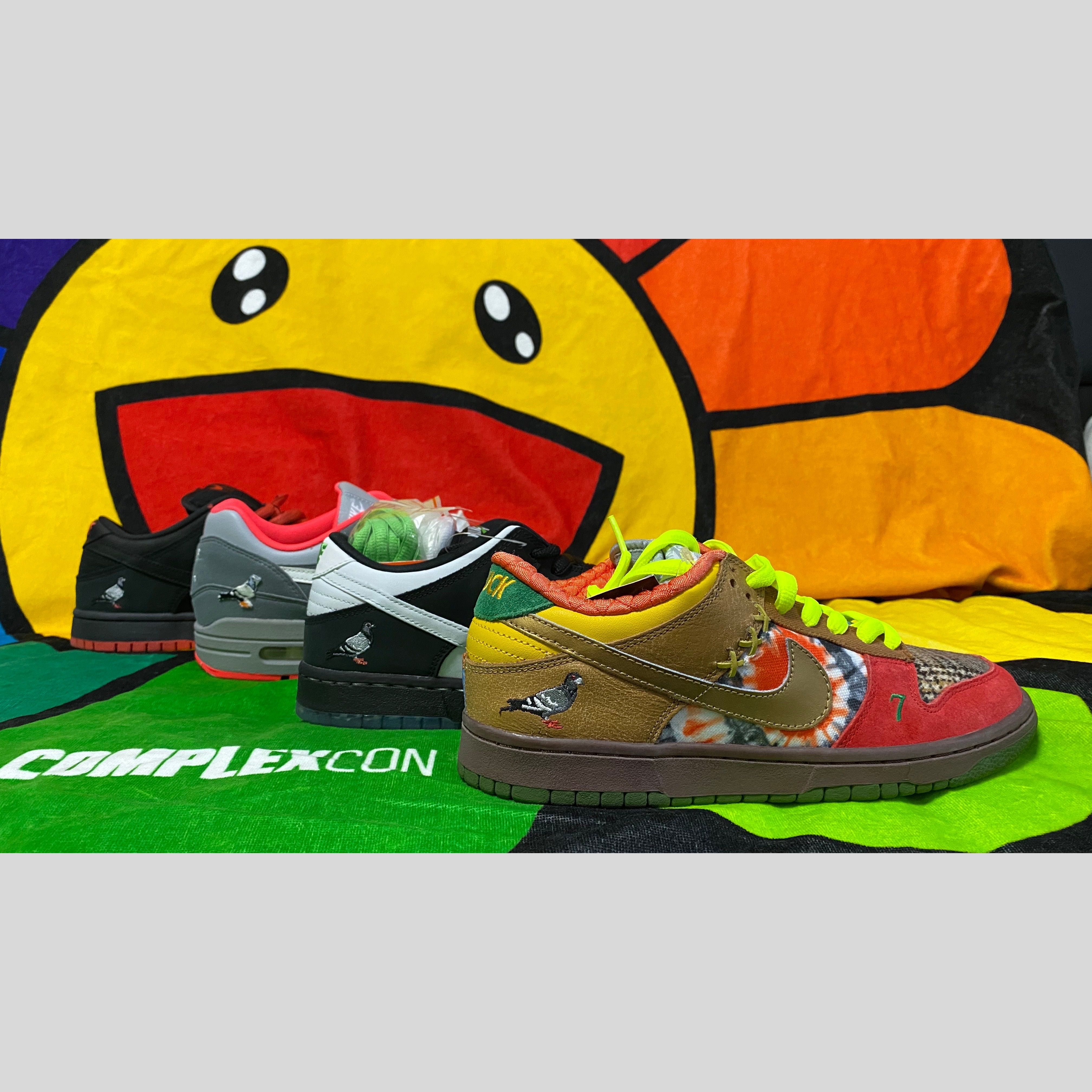 Nike x Staple SB Dunk Low Panda Pigeon, Nike x Staple SB Dunk Low Black Pigeon 착용 스타일