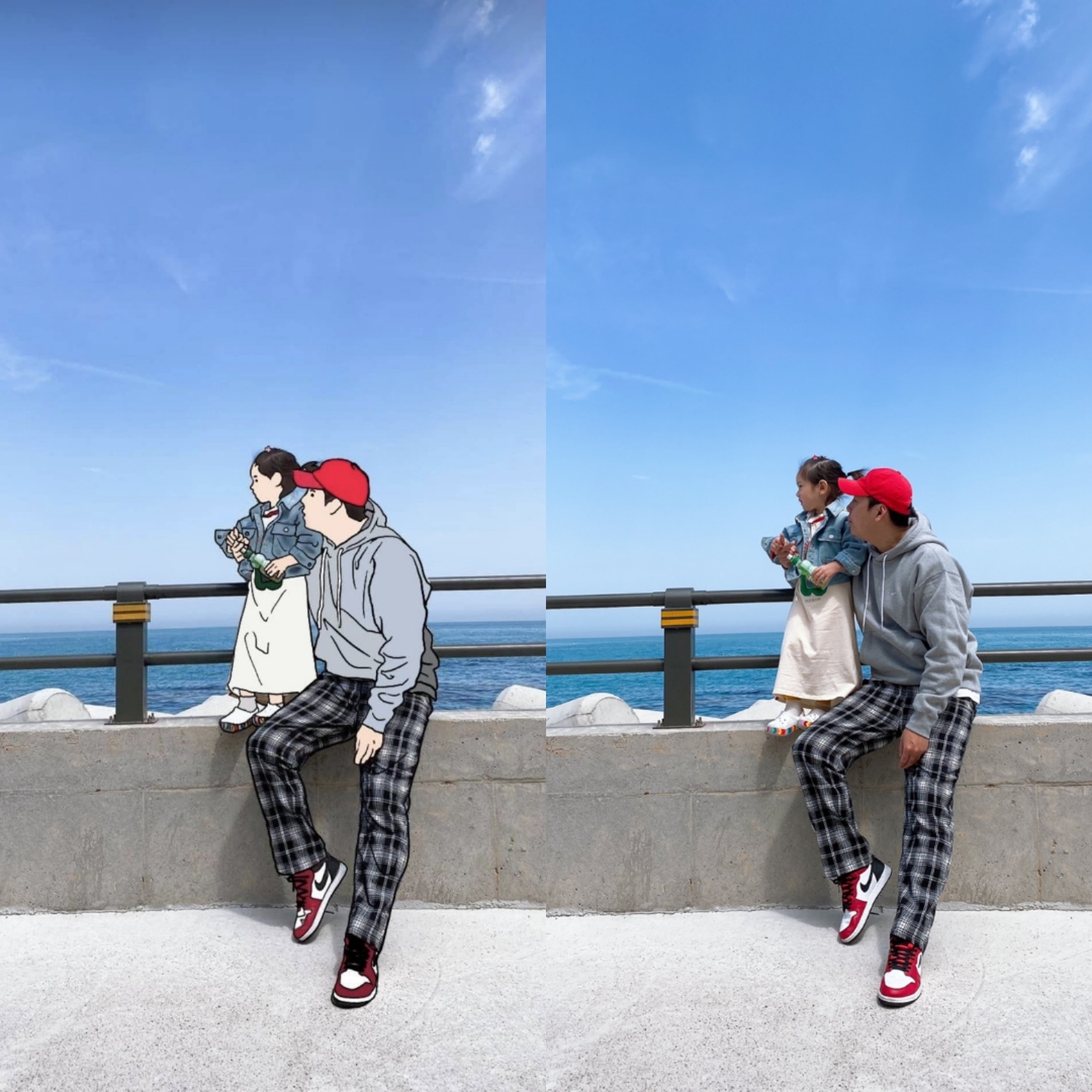 (W) Jordan 1 Retro High Satin Red, Nike x Peaceminusone Air Force 1 Low Para-Noise 2.0 착용 스타일 - 1
