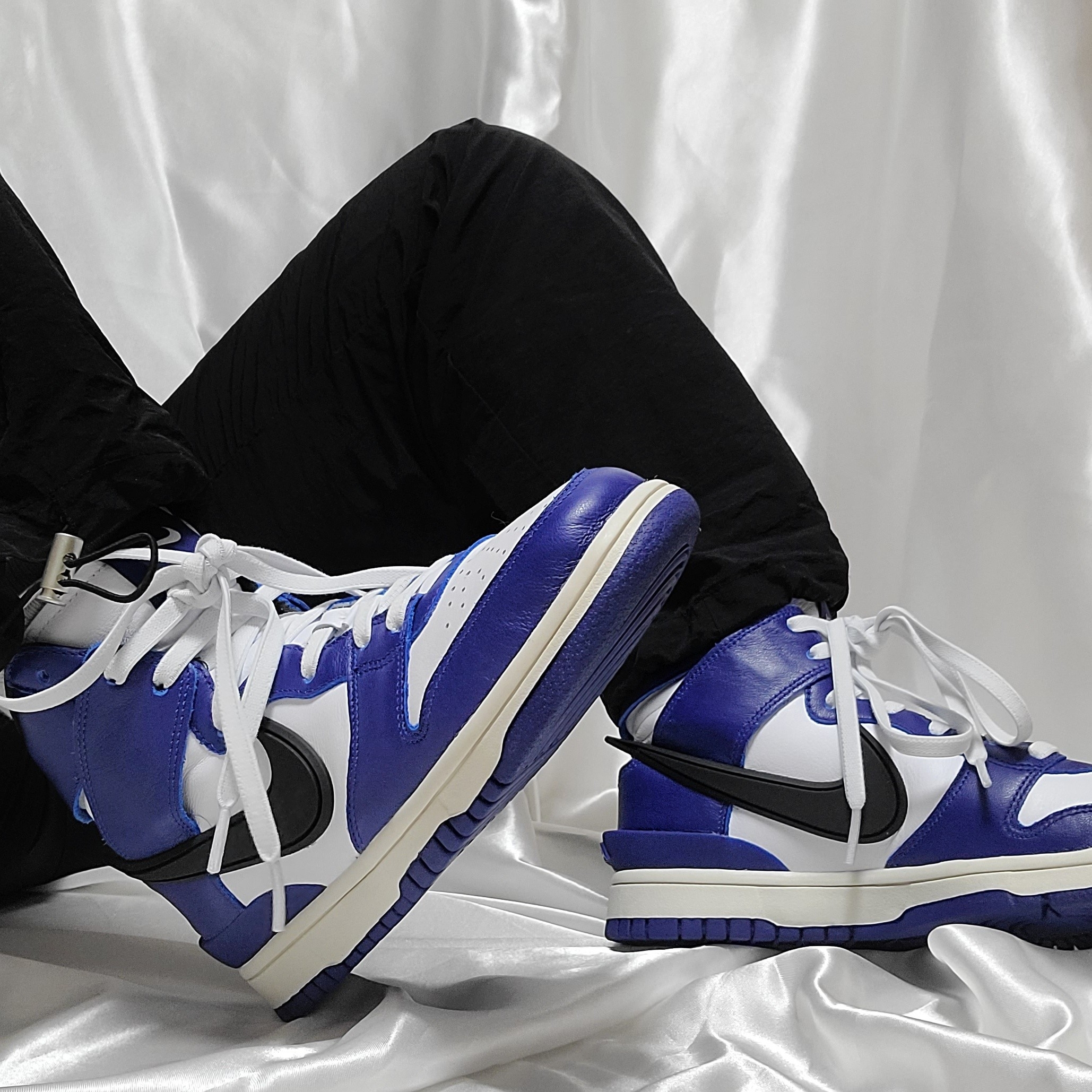 Nike x Ambush Dunk High Deep Royal Blue 착용 스타일 - 4