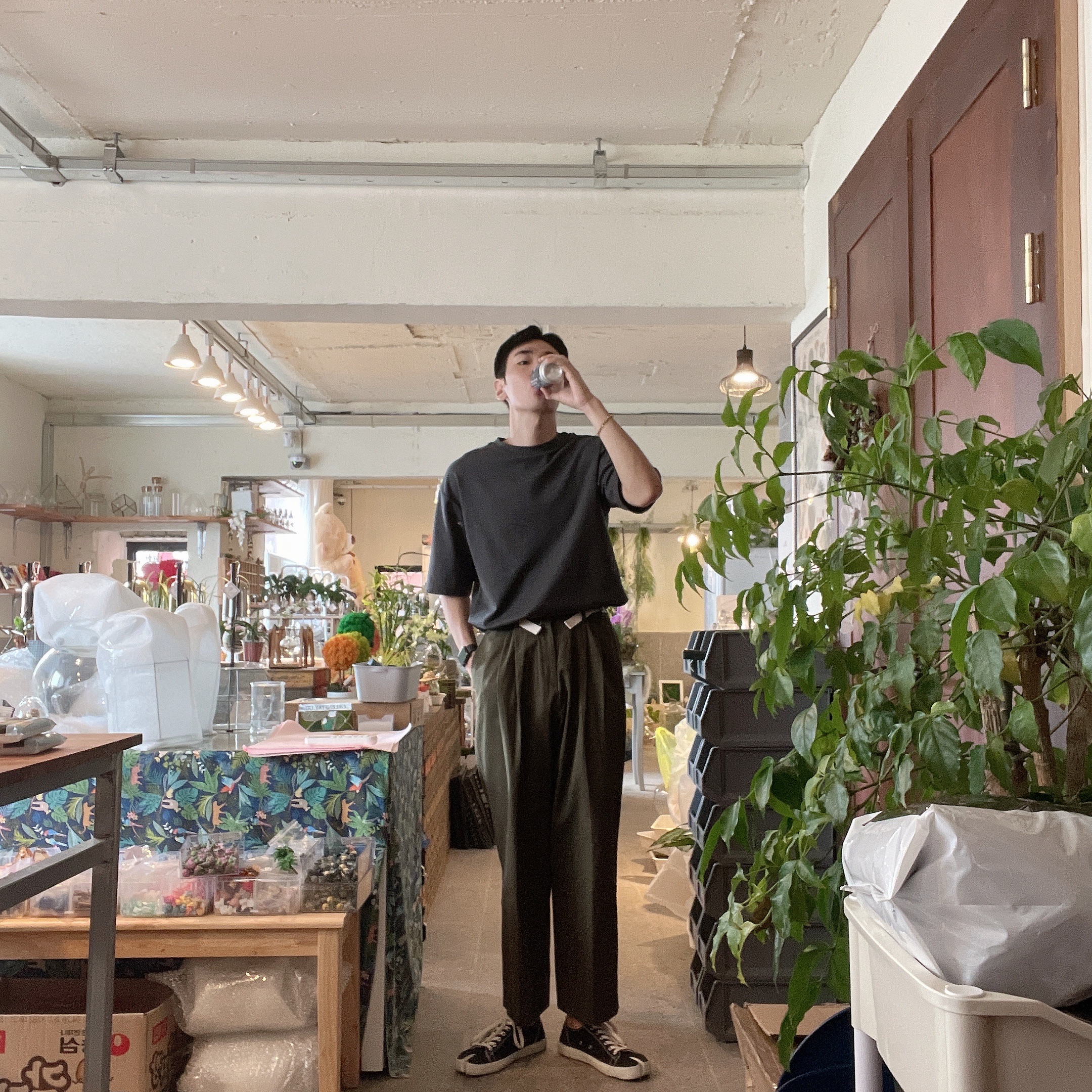 Maison Margiela Tabi Low Black 착용 스타일