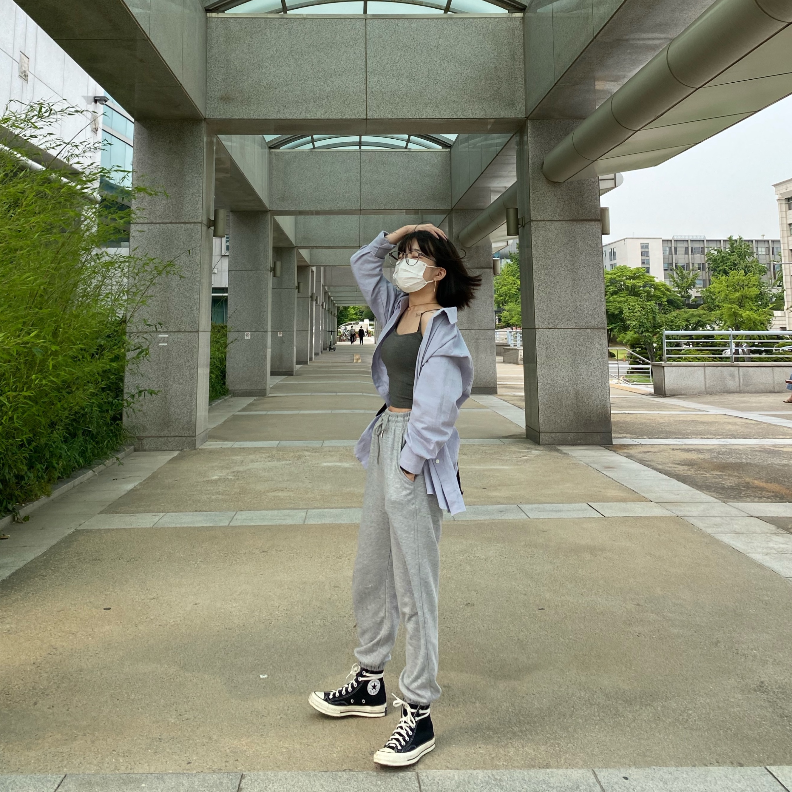 Converse Chuck 70 Hi Black 착용 스타일 - 2