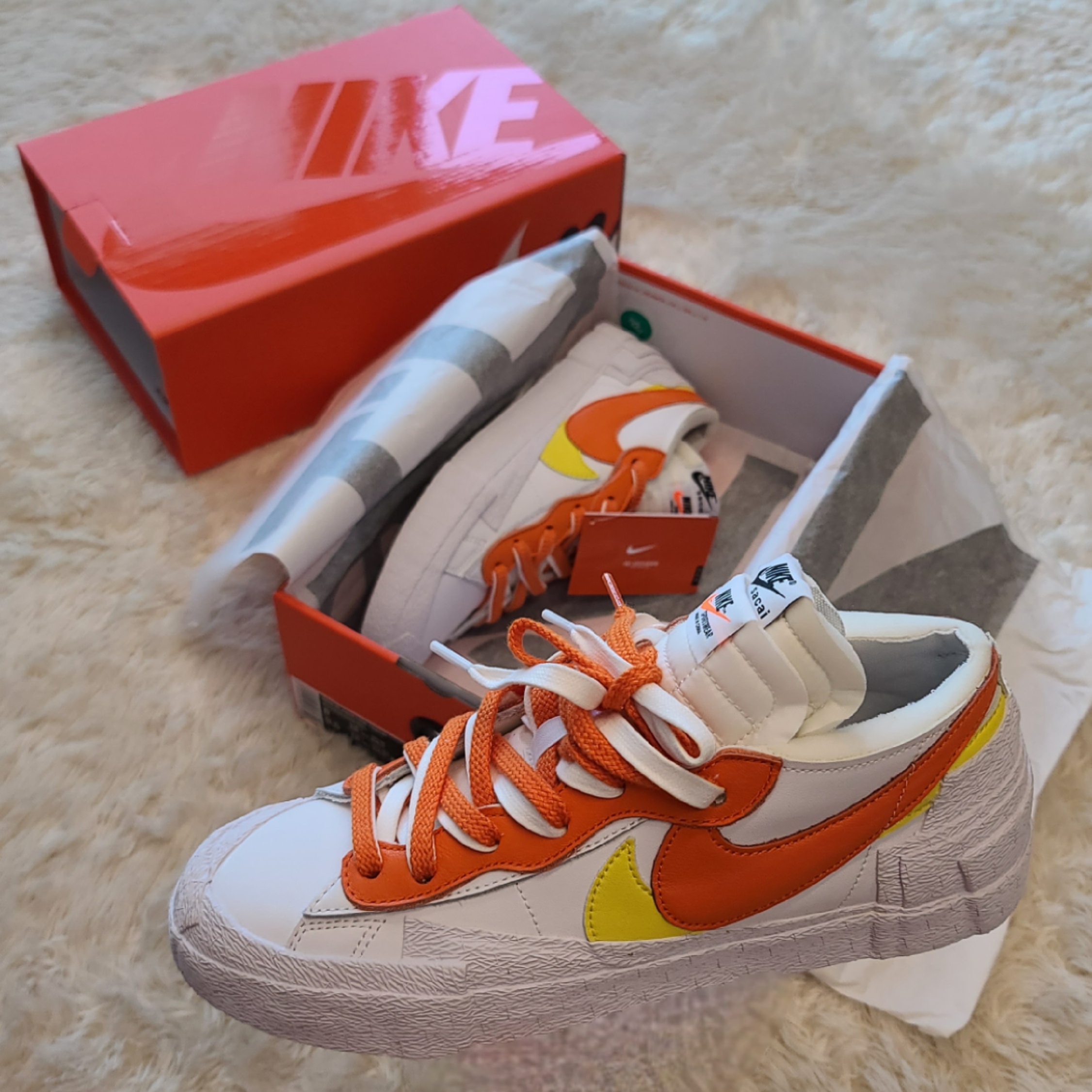 Nike x Sacai Blazer Low Magma Orange 착용 스타일