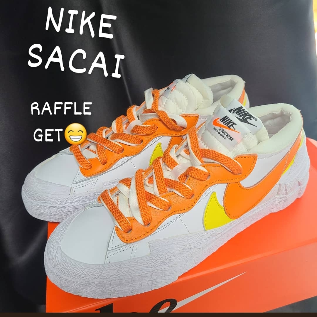 Nike x Sacai Blazer Low Magma Orange 착용 스타일 - 1