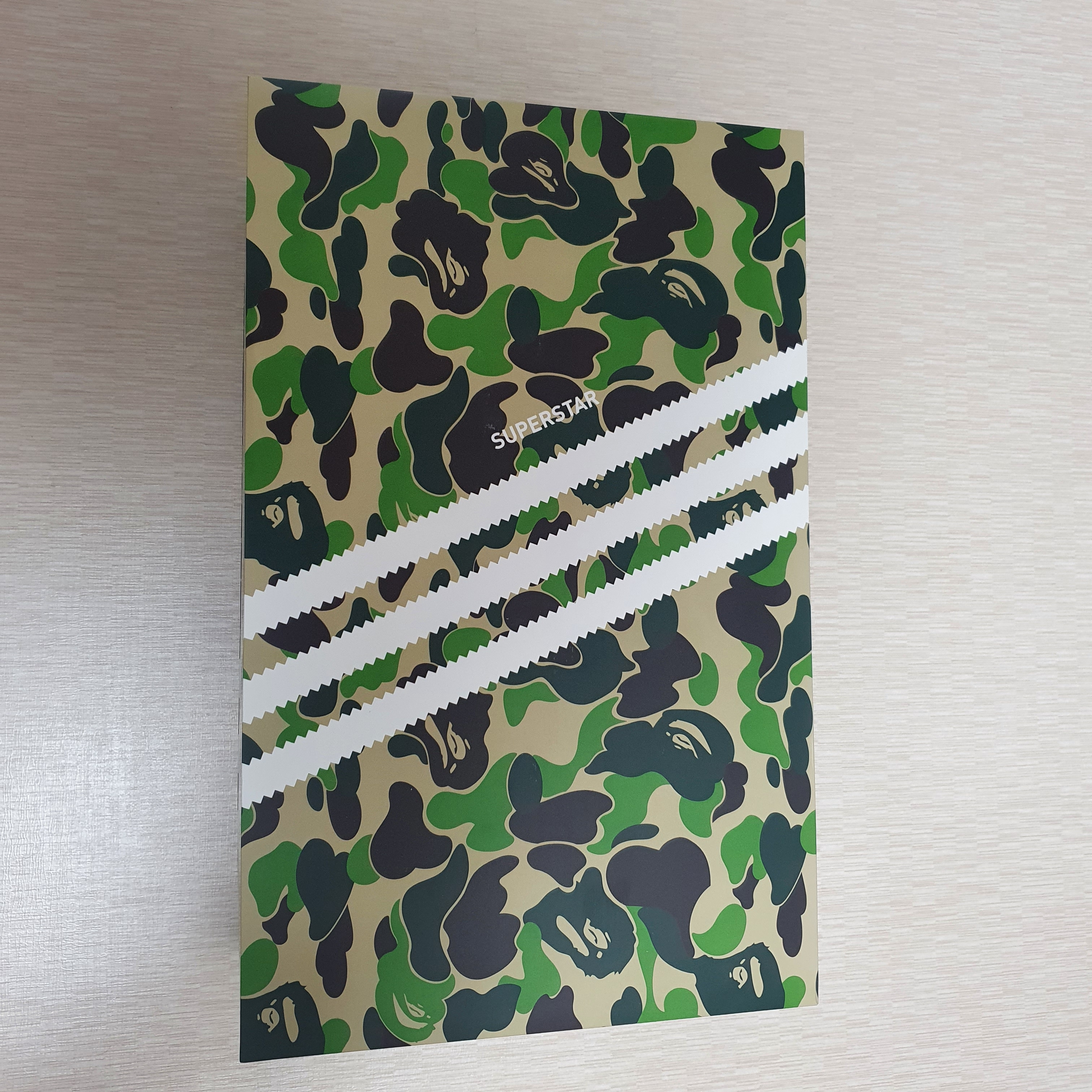 Adidas x BAPE Superstar 80s Green Camo 착용 스타일 - 5