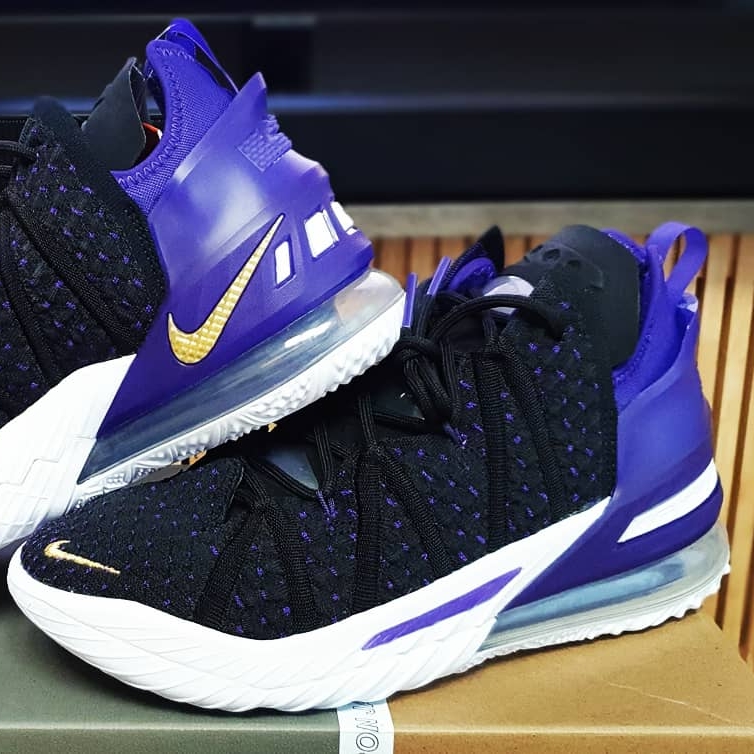 Nike LeBron 18 Lakers 착용 스타일 - 1