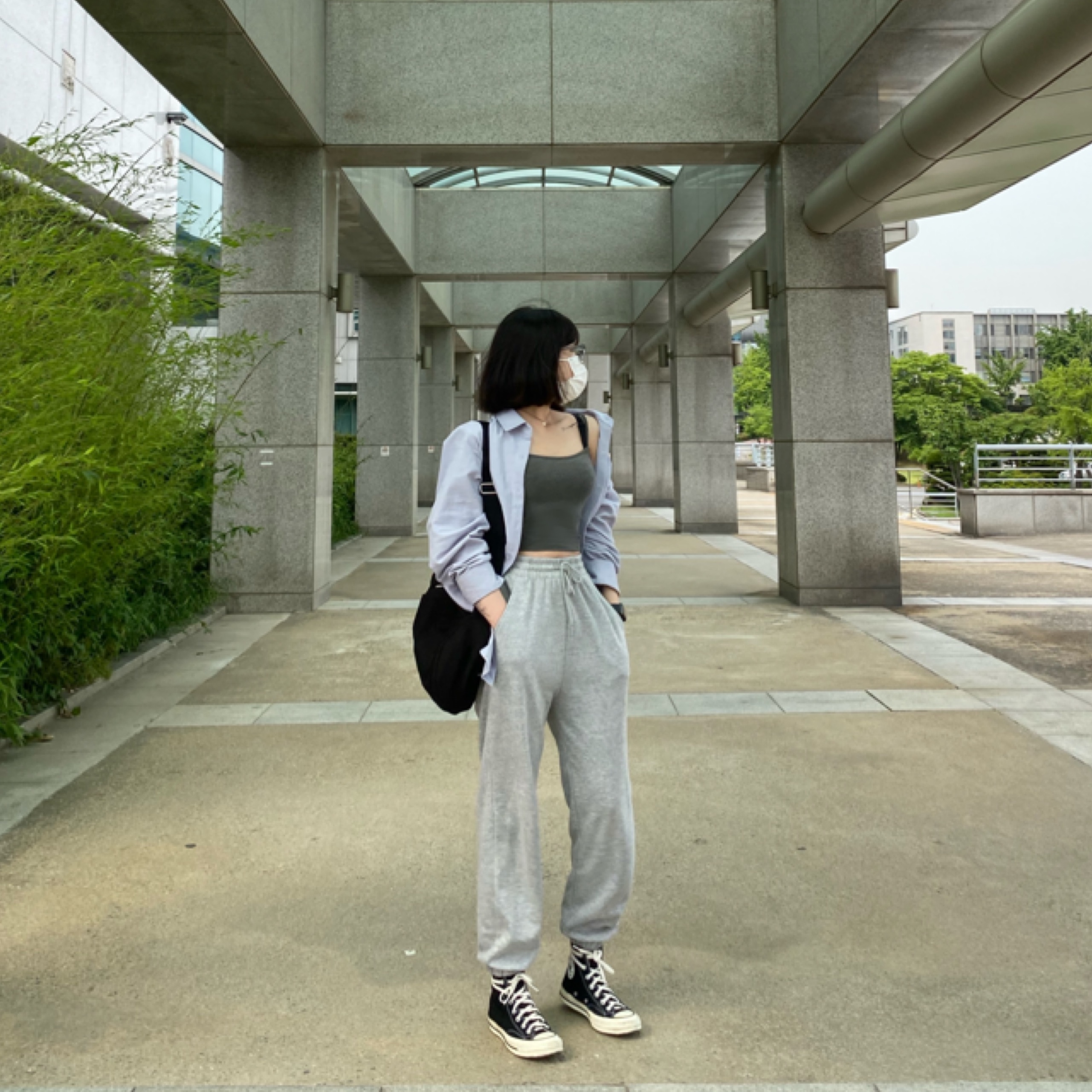 Converse Chuck 70 Hi Black 착용 스타일 - 1