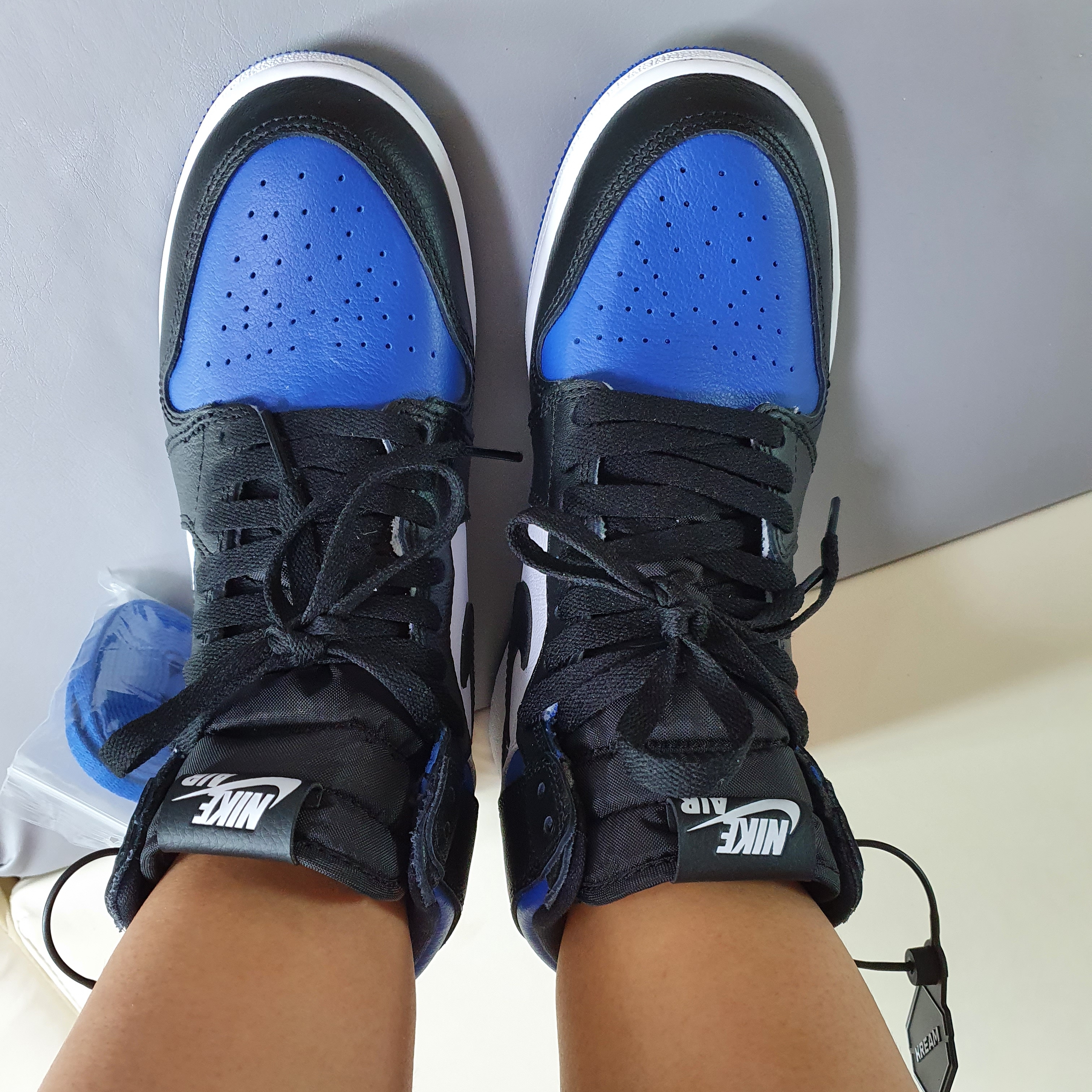 Jordan 1 Mid Racer Blue, Nike x Sacai VaporWaffle Dark Iris 착용 스타일 - 2