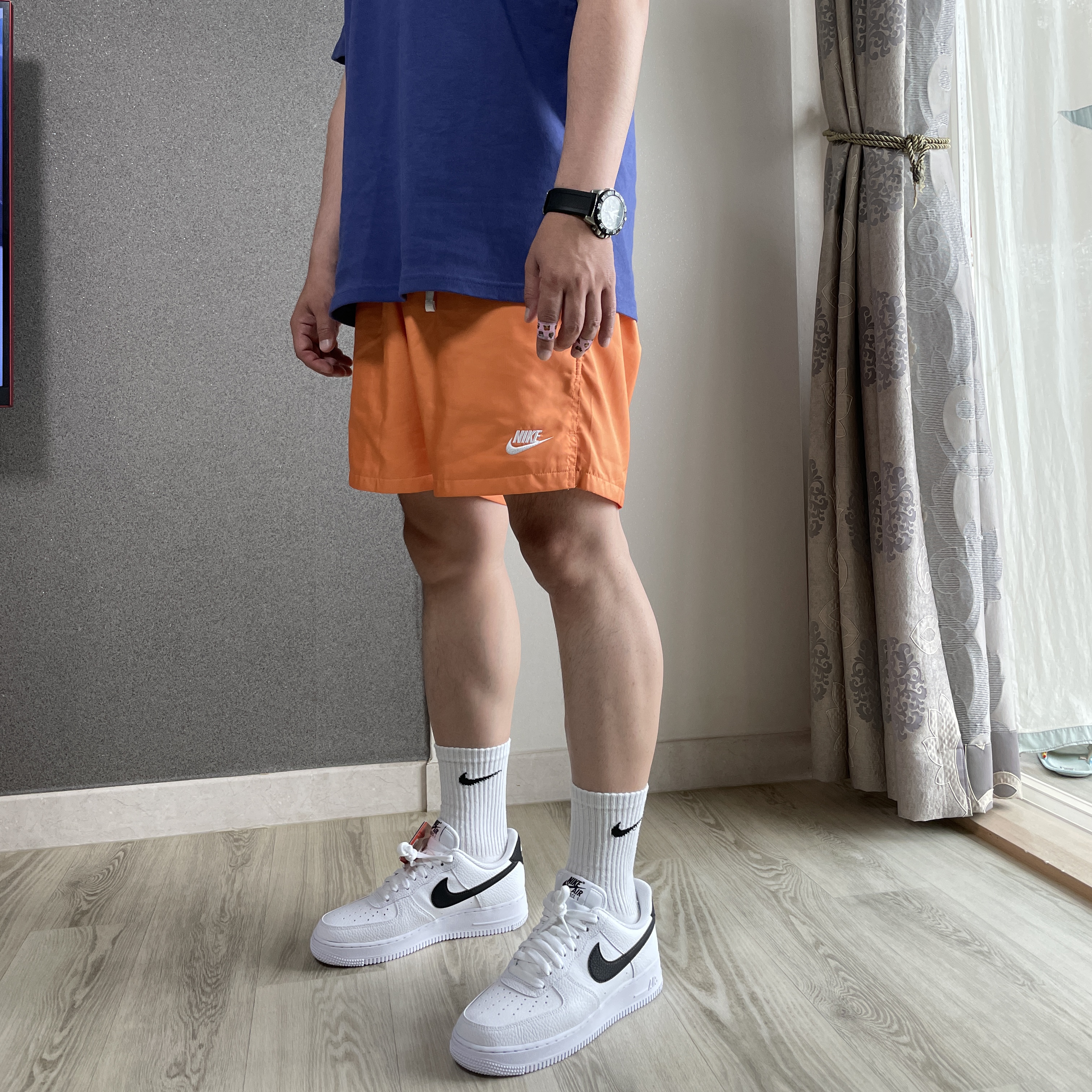 Nike Air Force 1 '07 White Black 착용 스타일