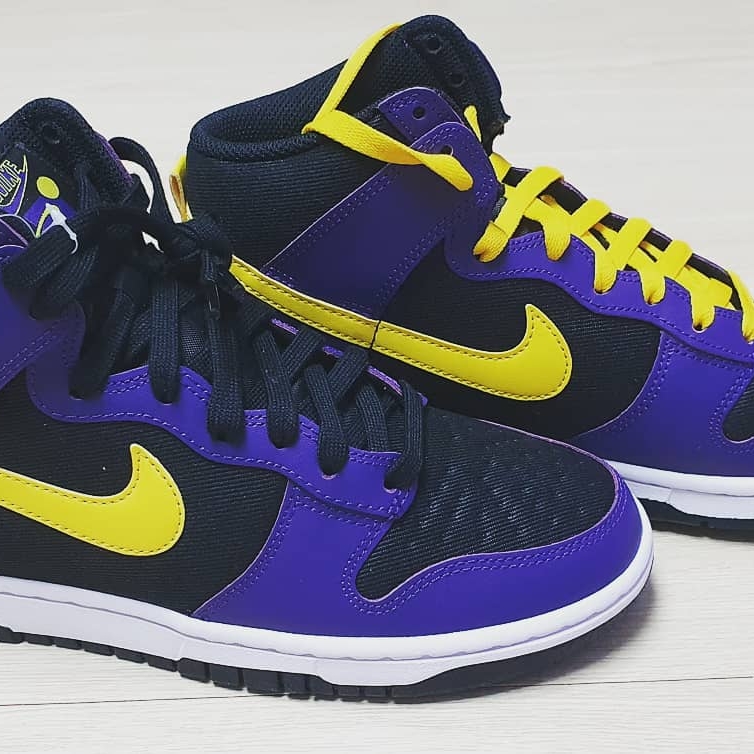 Nike Dunk High PRM EMB Court Purple 착용 스타일 - 3