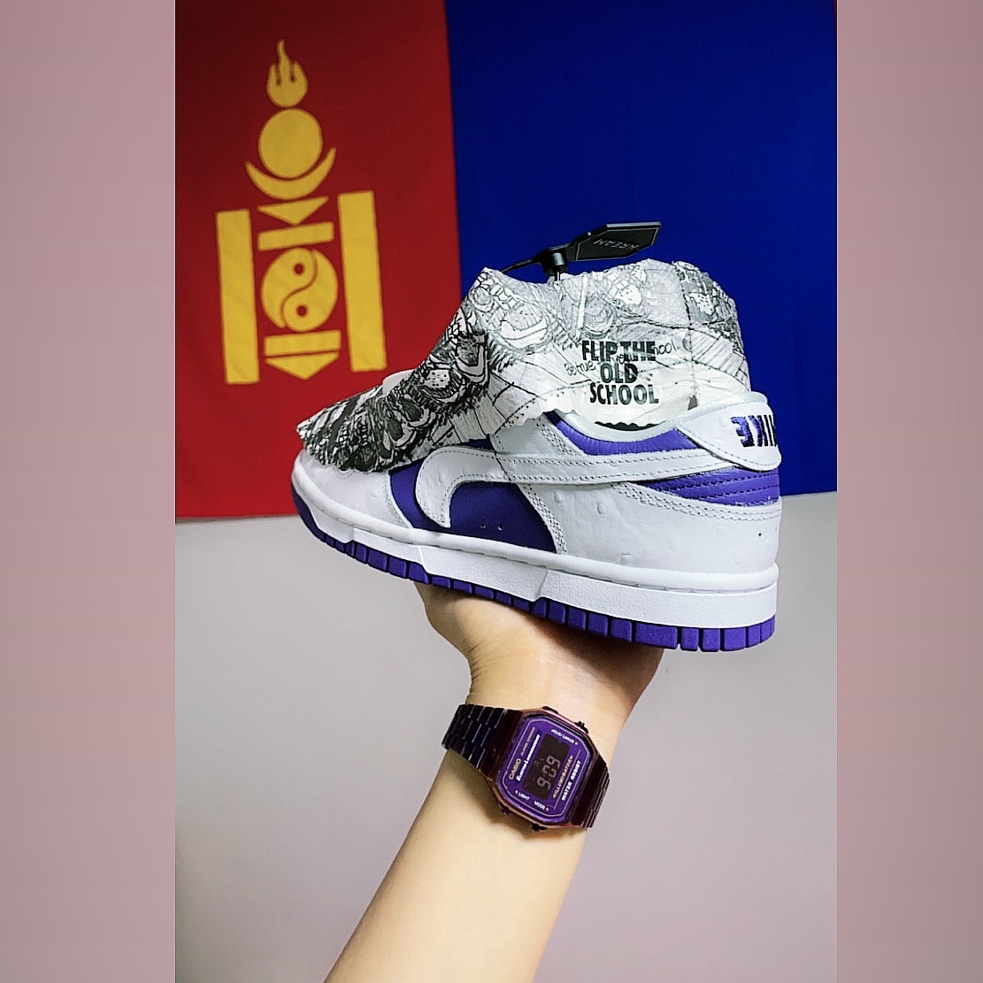 (W) Nike Dunk Low SE Flip 착용 스타일 - 4