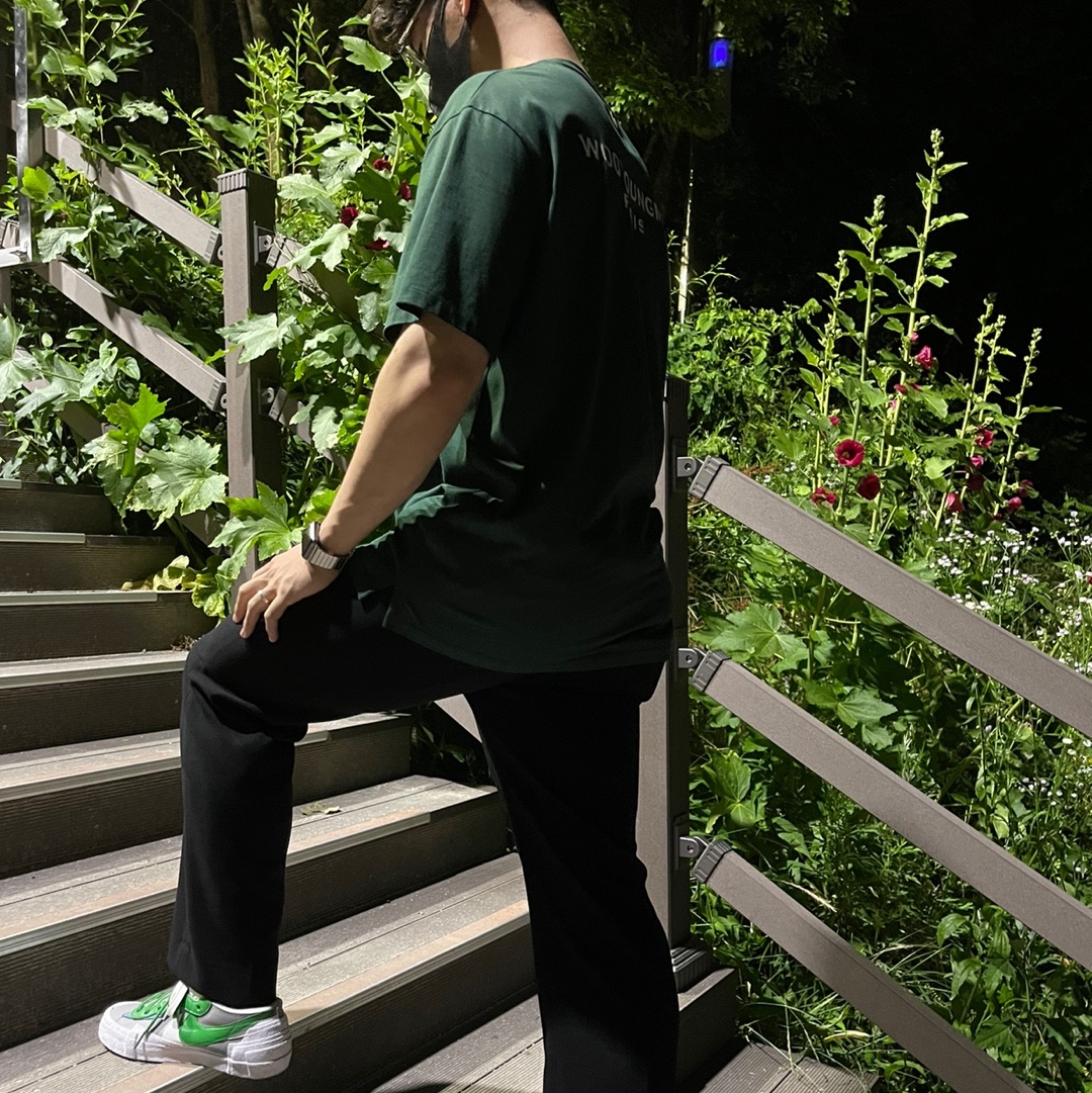 Nike x Sacai Blazer Low Classic Green 착용 스타일