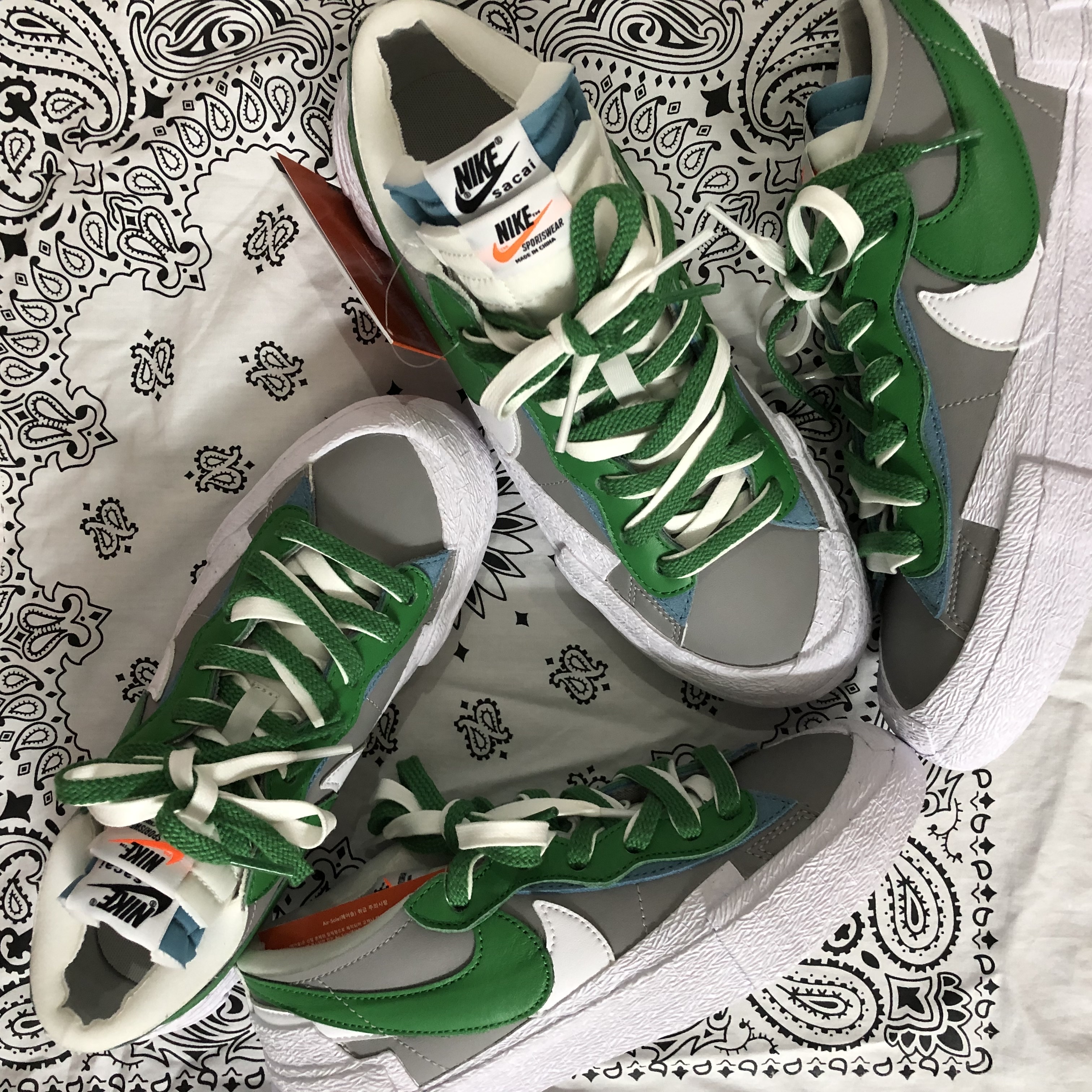 Nike x Sacai Blazer Low Classic Green 착용 스타일 - 1