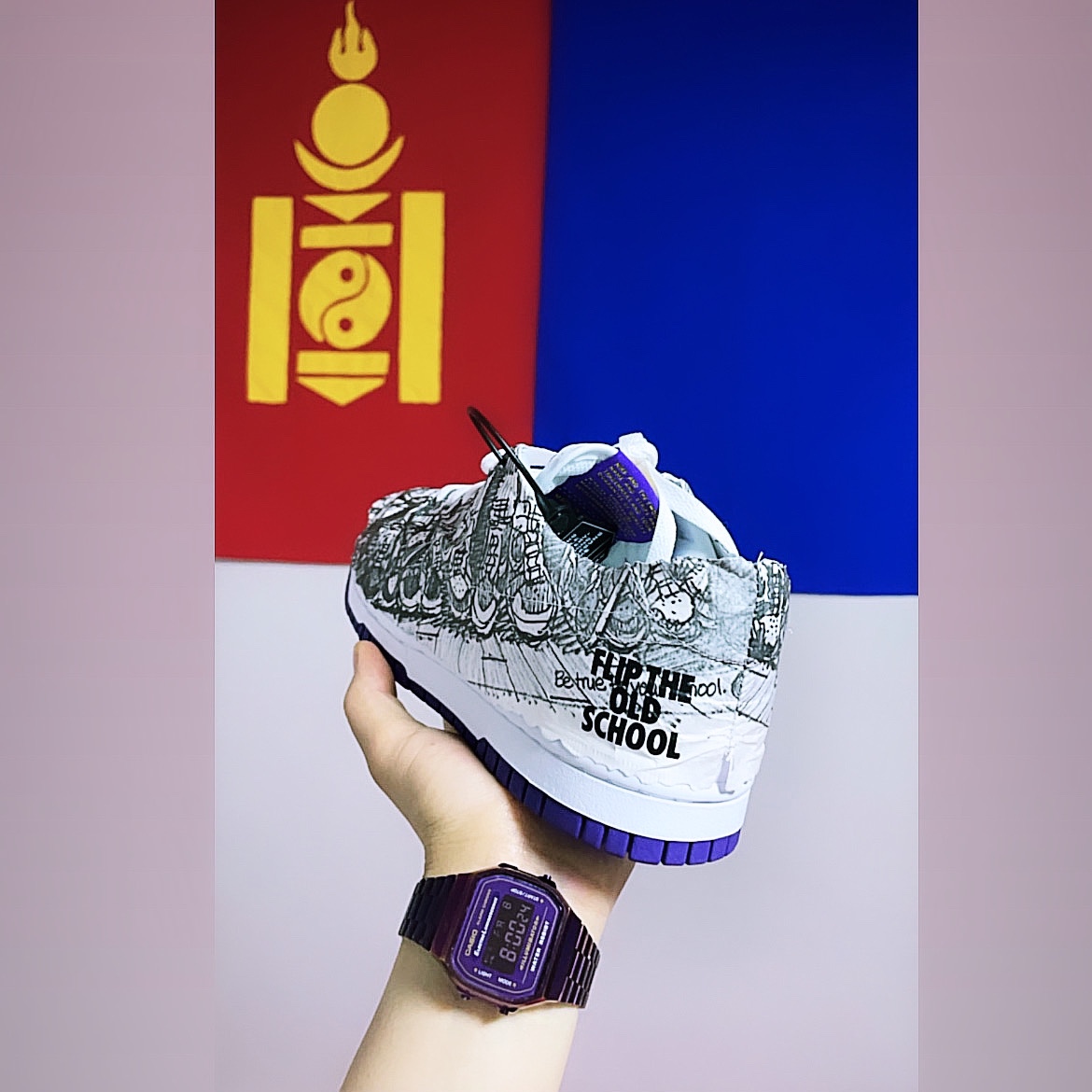 (W) Nike Dunk Low SE Flip 착용 스타일 - 2
