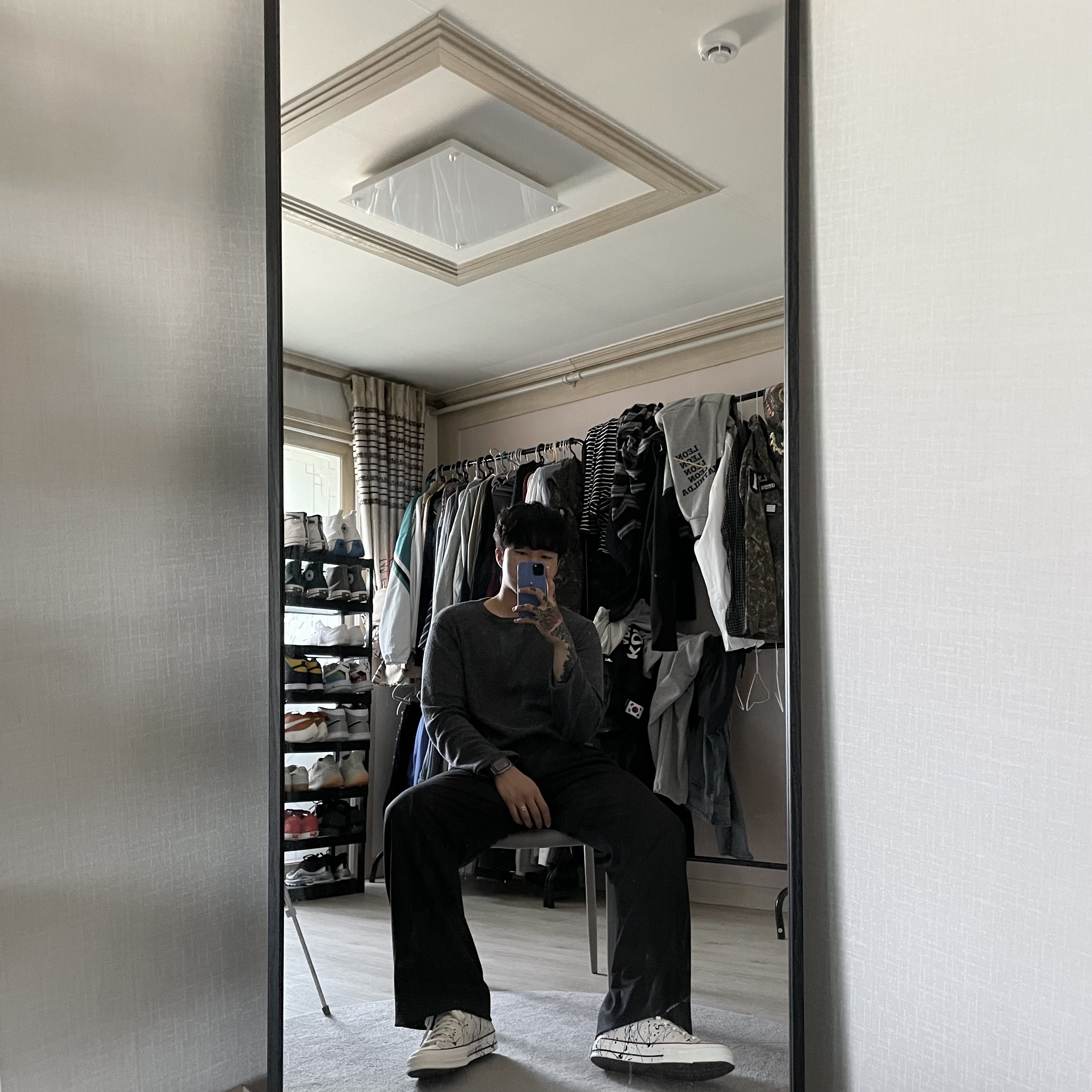 Converse Chuck 70 High Paint Egret 착용 스타일