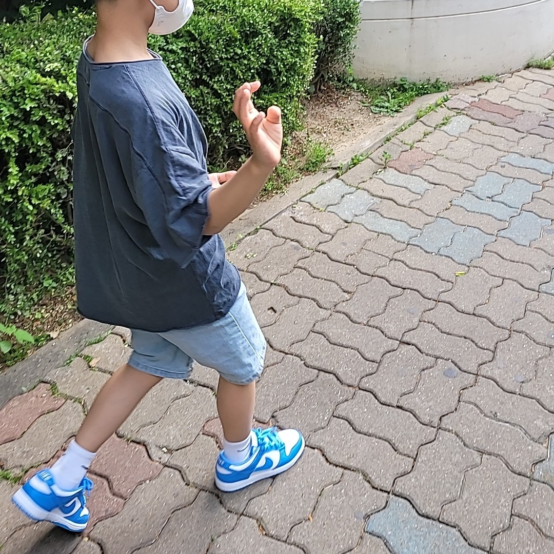 (PS) Nike Dunk Low University Blue 착용 스타일