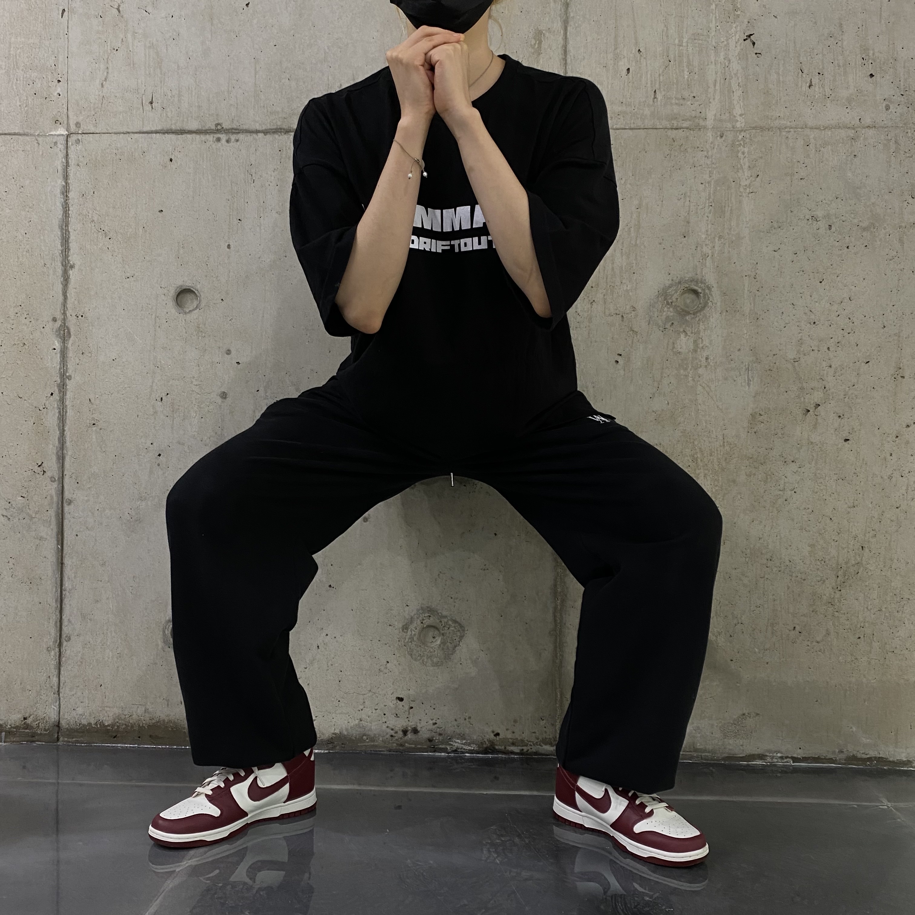 (W) Nike Dunk High Team Red 착용 스타일 - 2