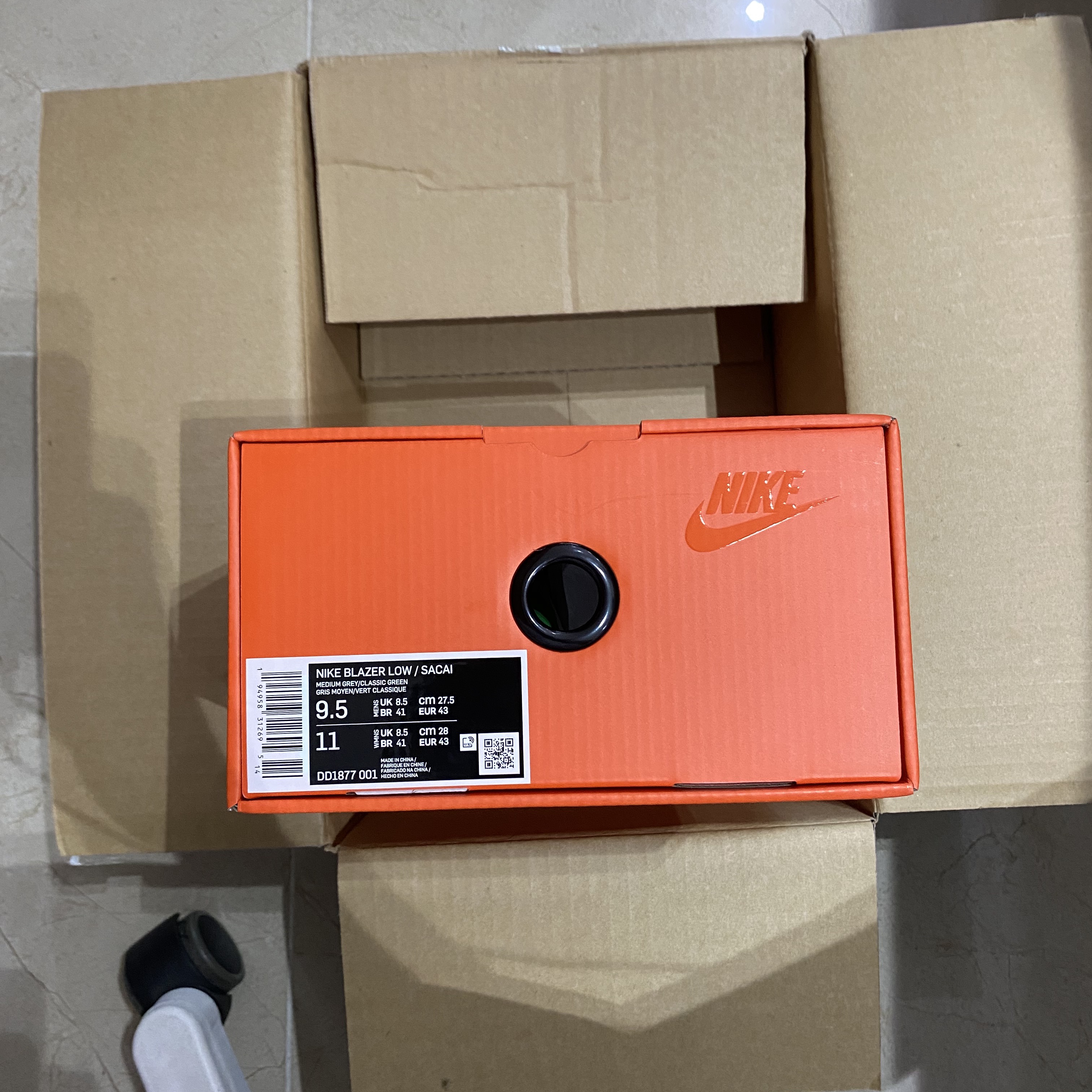 Nike x Sacai Blazer Low Classic Green 착용 스타일 - 3