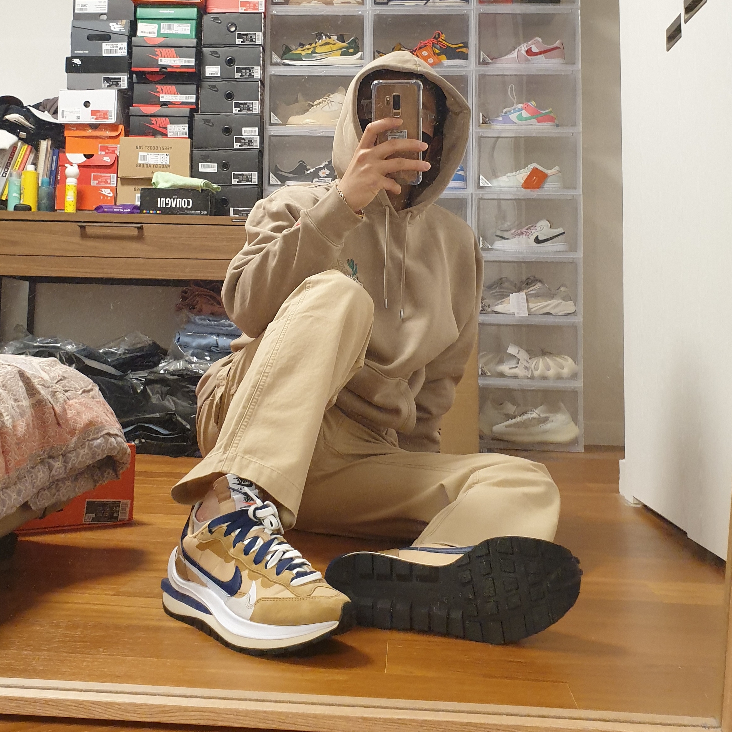 Jordan x Travis Scott Pullover Hoodie - Asia, Jordan x Travis Scott Canvas Pants - Asia 착용 스타일 - 4