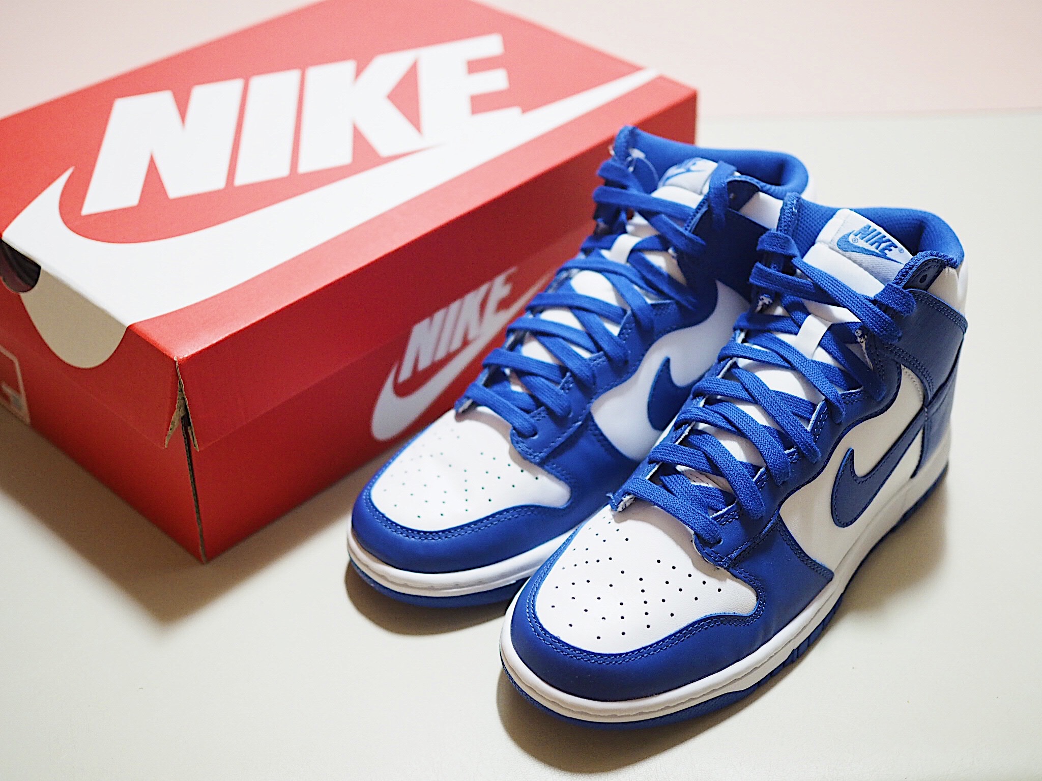 Nike Dunk High Retro Game Royal 착용 스타일 - 2