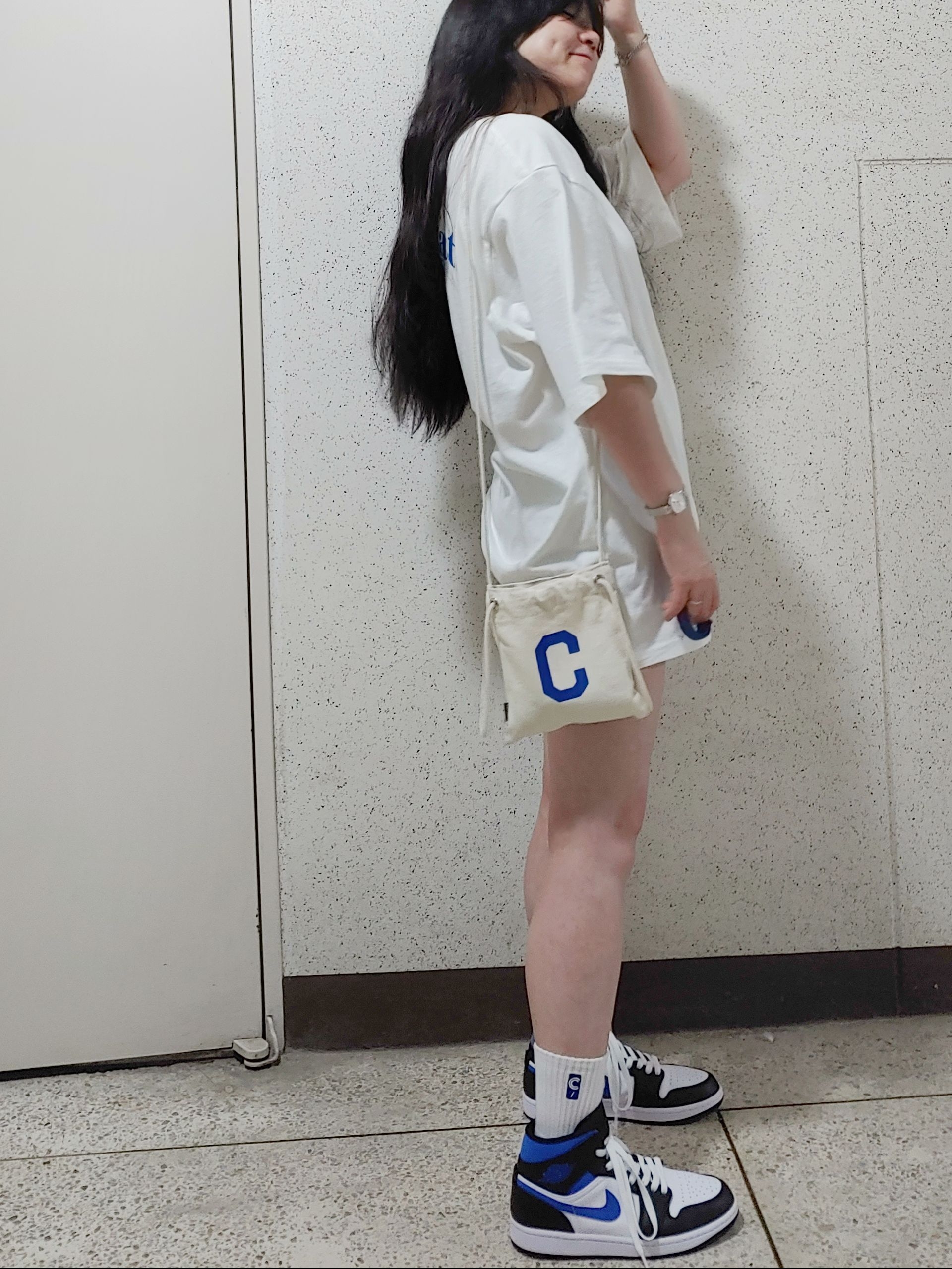 Jordan 1 Mid Racer Blue 착용 스타일 - 4