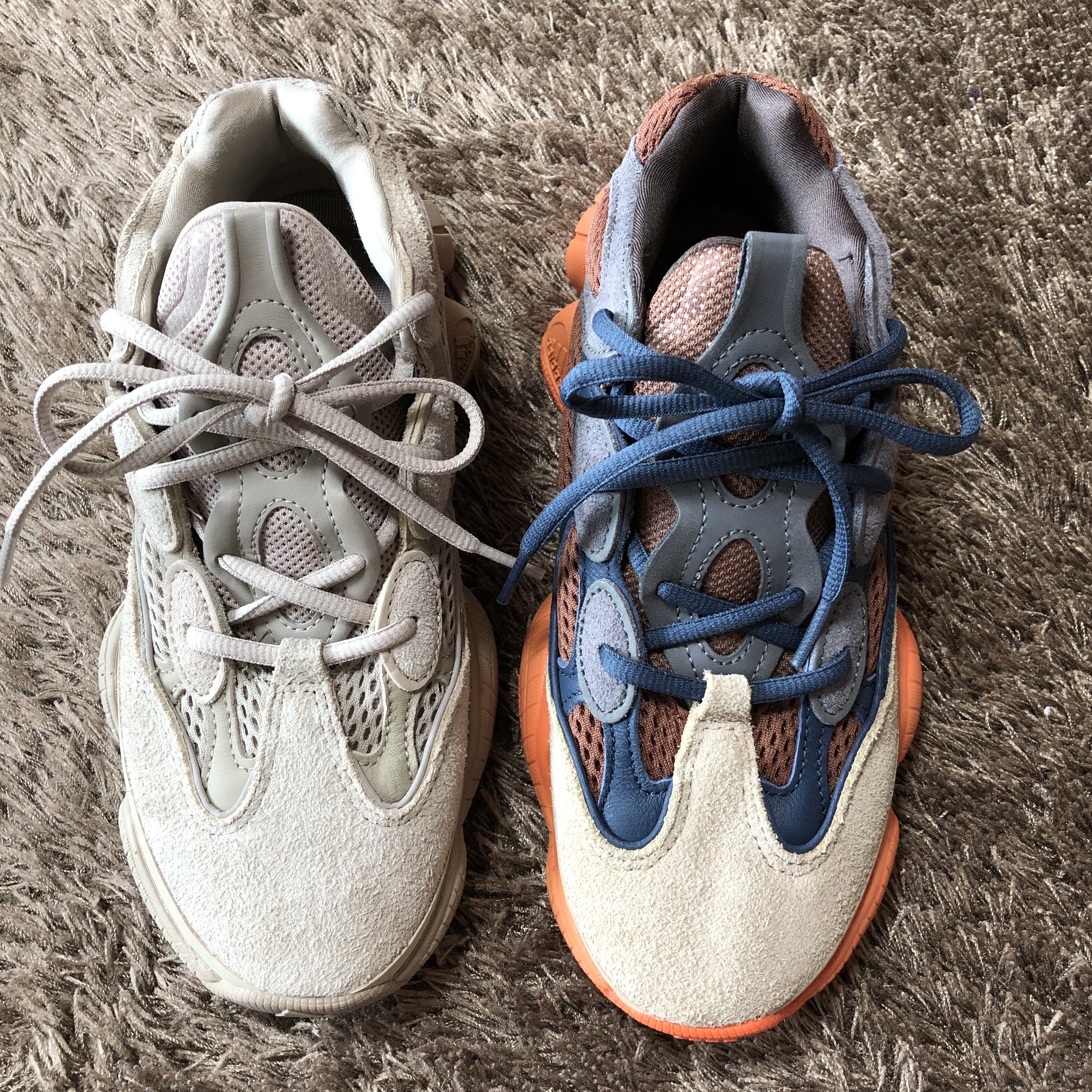 Adidas Yeezy 500 Enflame, Adidas Yeezy 500 Taupe Light 착용 스타일 - 3