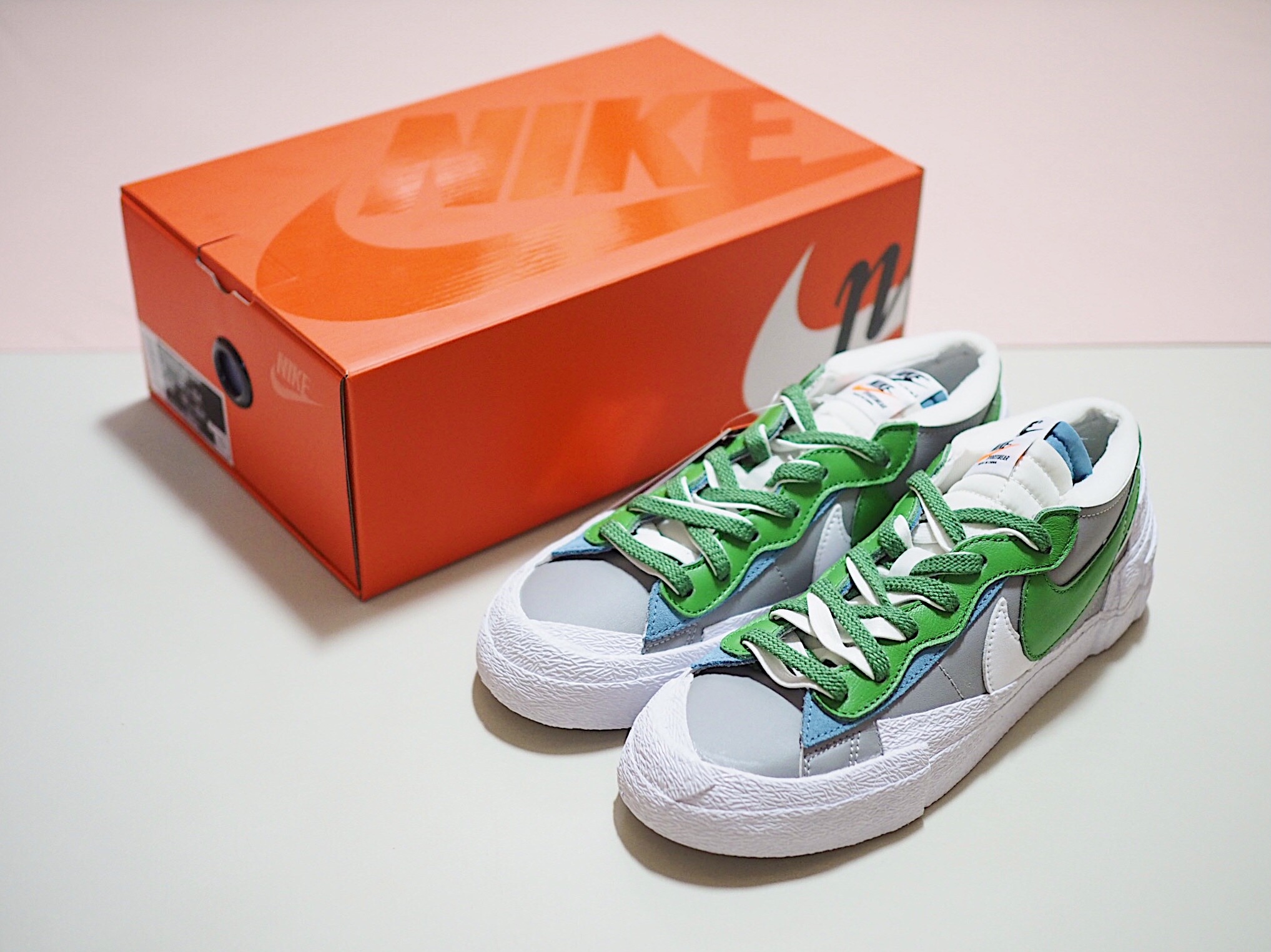 Nike x Sacai Blazer Low Classic Green 착용 스타일 - 1