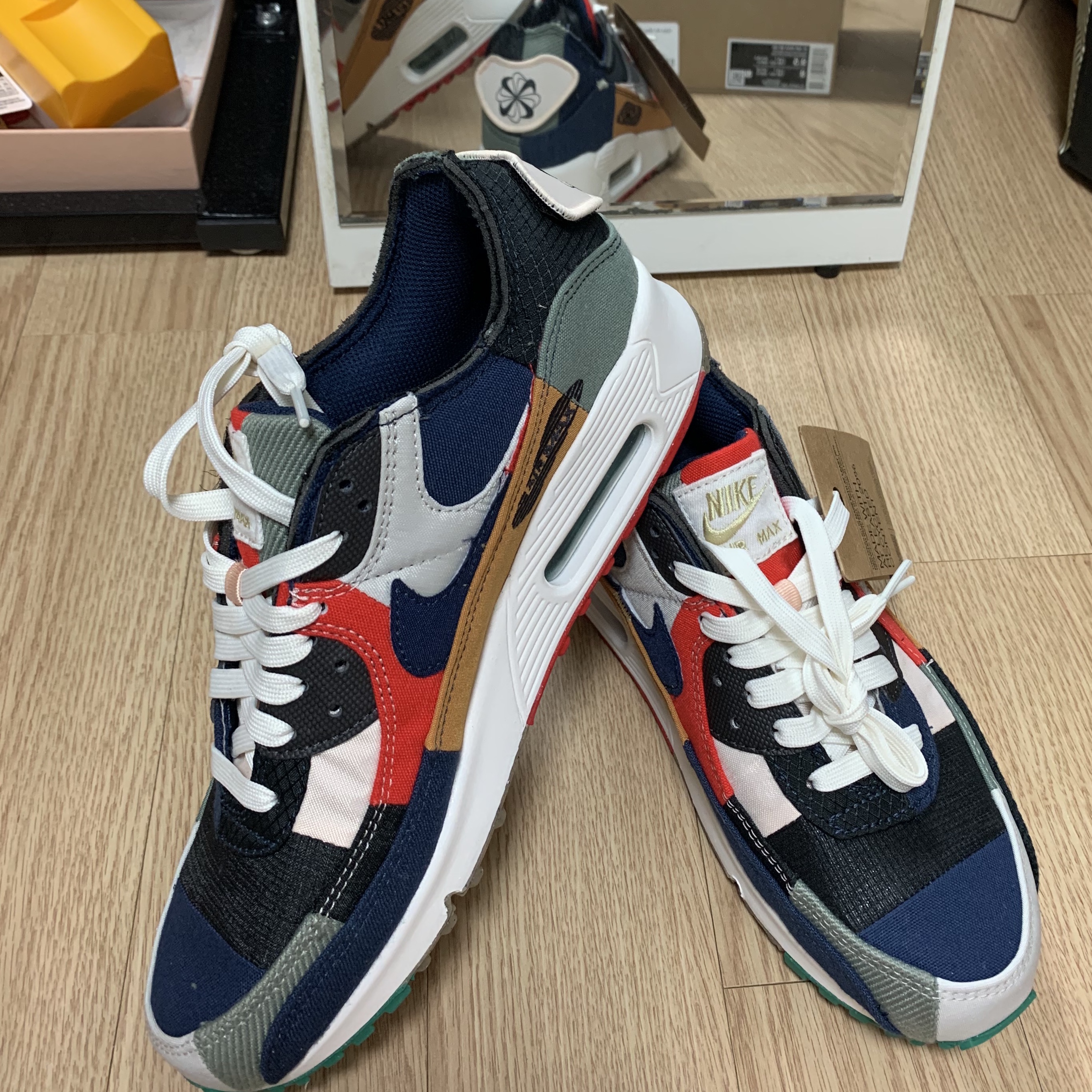 (W) Nike Air Max 90 QS Scrap 착용 스타일 - 2