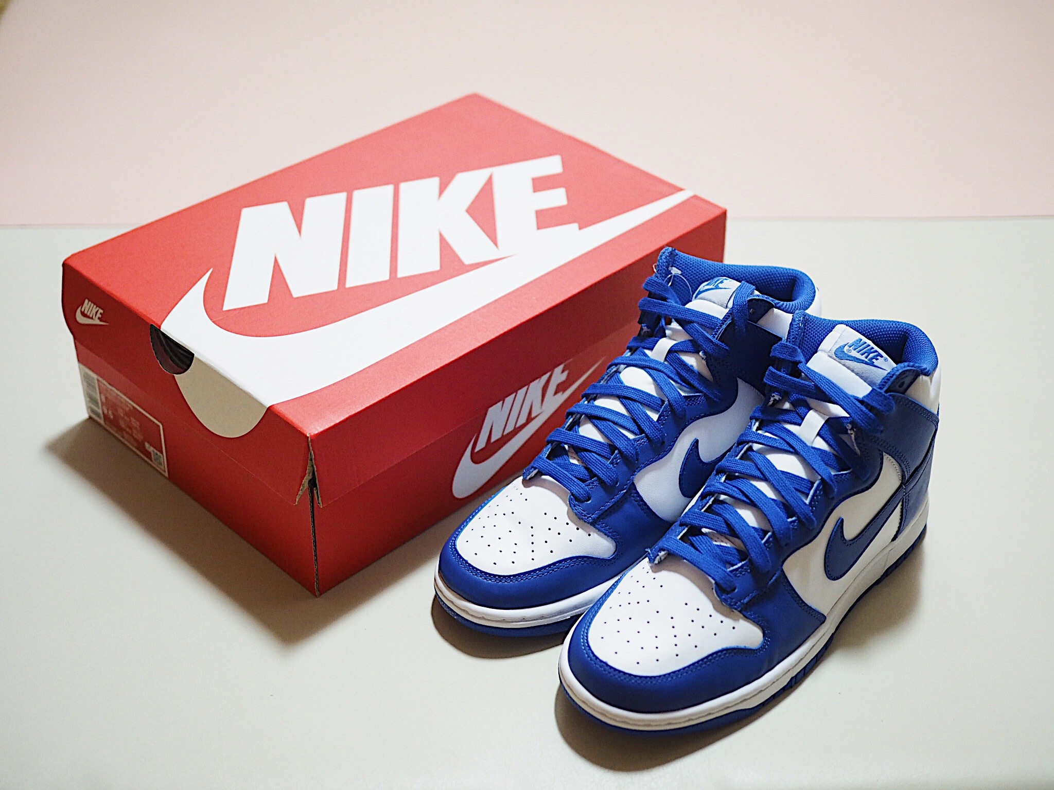 Nike Dunk High Retro Game Royal 착용 스타일 - 1
