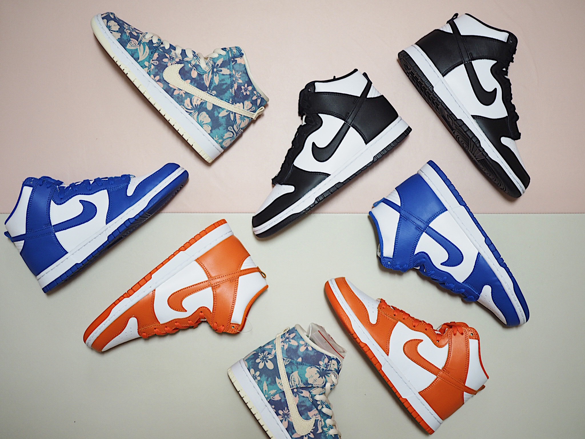 Nike SB Dunk High Pro Hawaii, Nike Dunk High Retro Black and White 착용 스타일 - 2