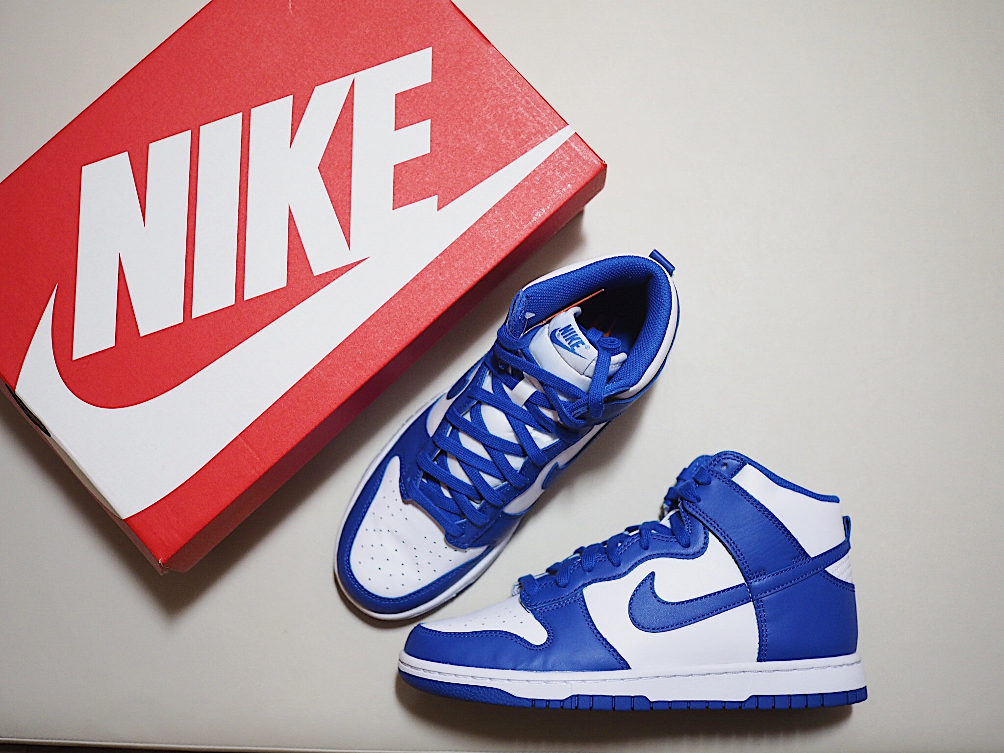 Nike Dunk High Retro Game Royal 착용 스타일 - 4