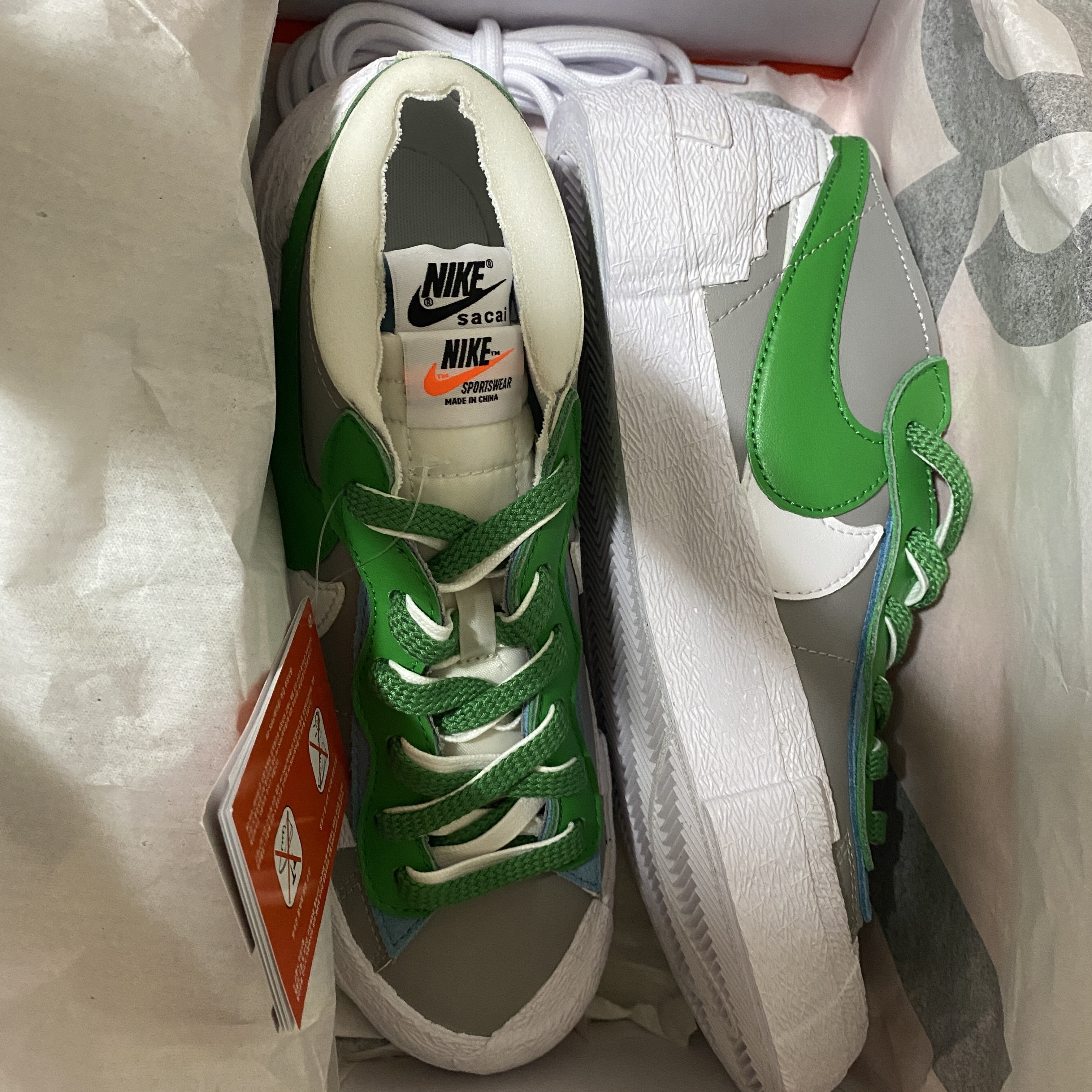 Nike x Sacai Blazer Low Classic Green 착용 스타일
