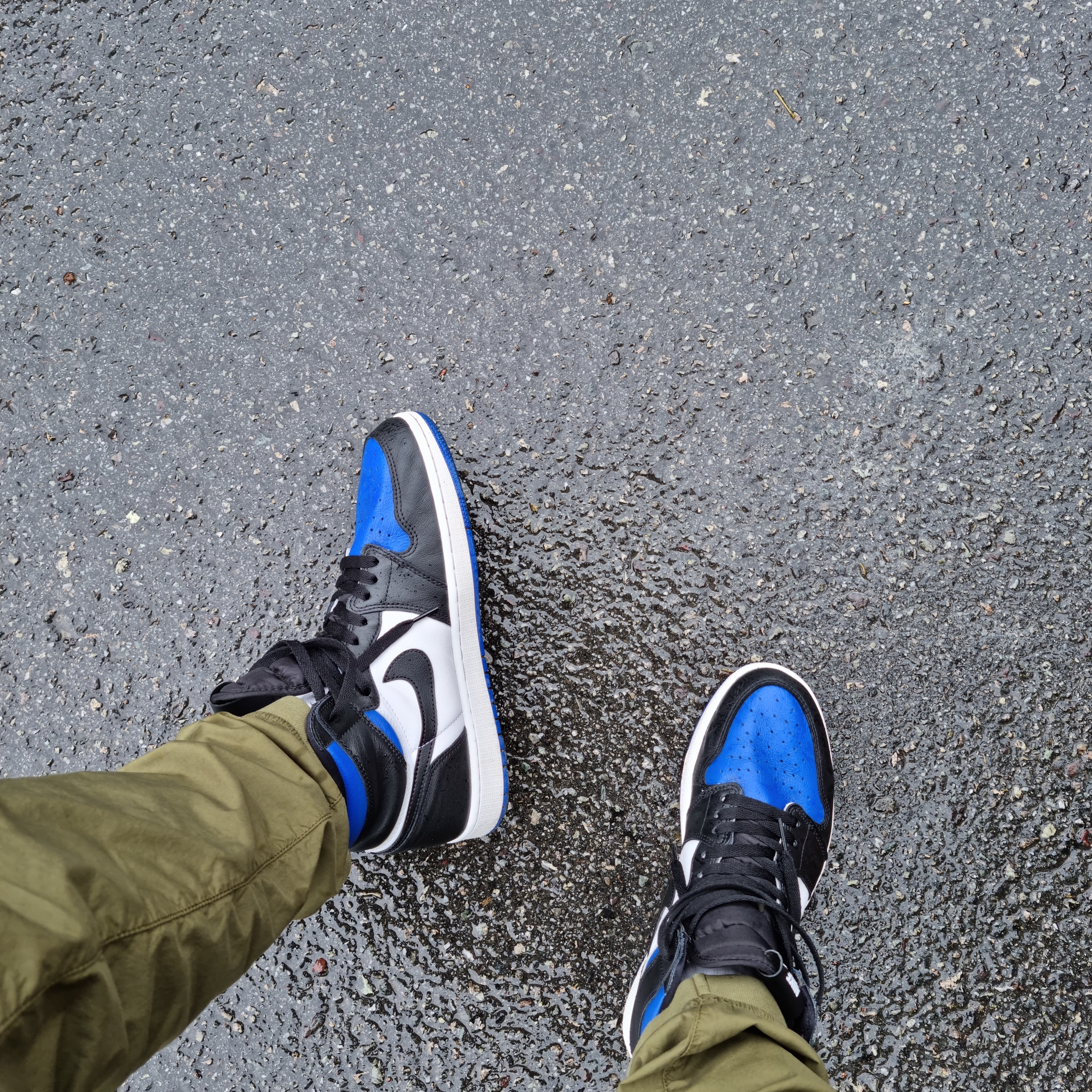 Jordan 1 Retro High OG Royal Toe 착용 스타일 - 1