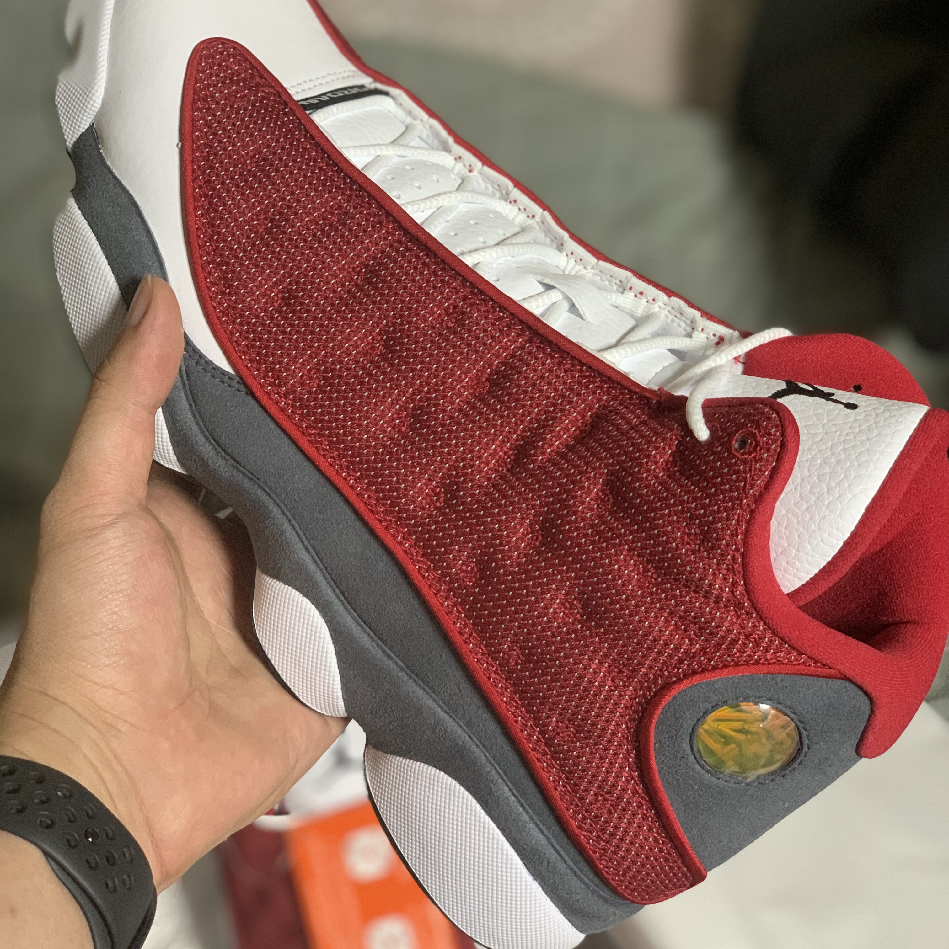 Jordan 13 Retro Gym Red Flint Grey 착용 스타일 - 3