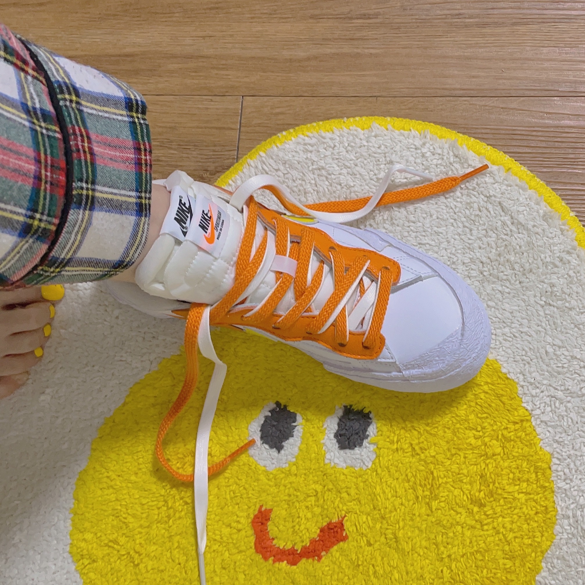 Nike x Sacai Blazer Low Magma Orange 착용 스타일