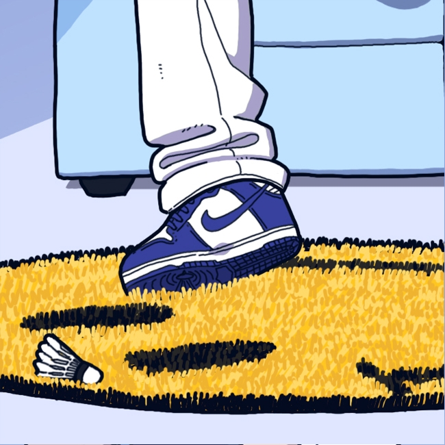 Nike Dunk High Retro Game Royal 착용 스타일 - 3