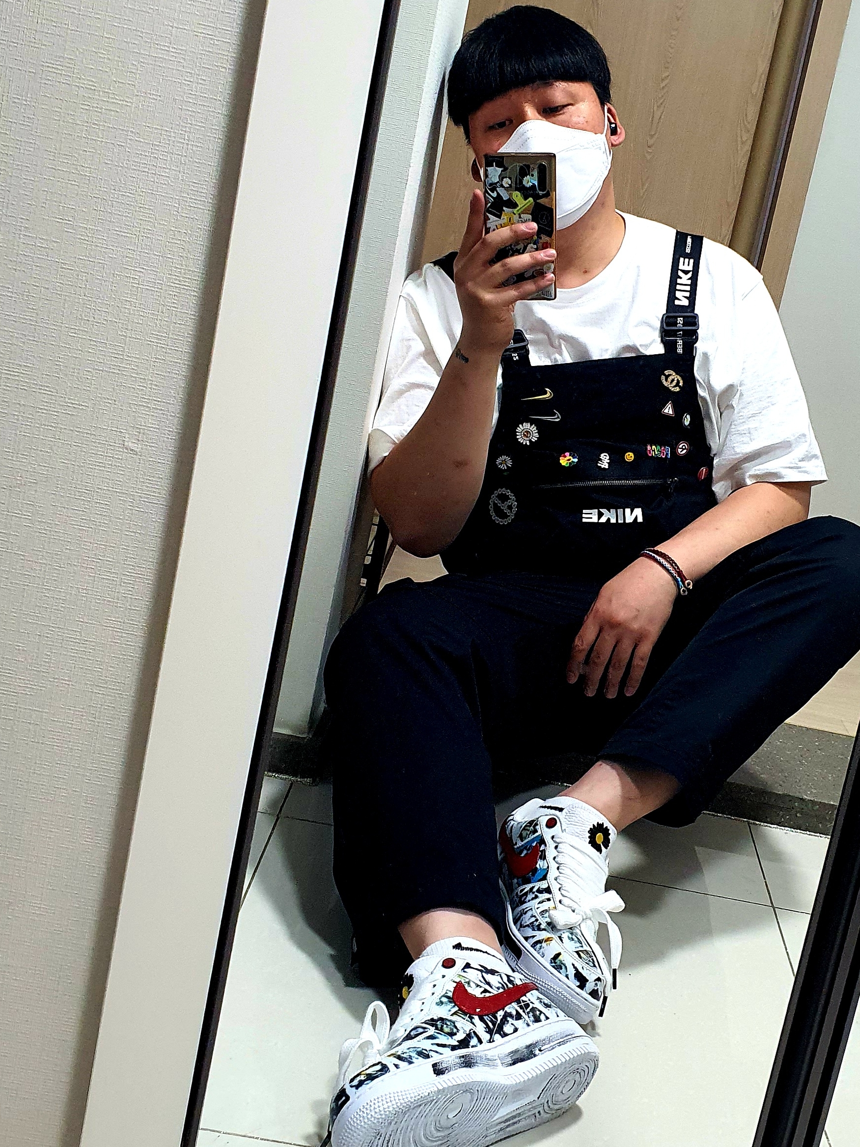 Nike x Peaceminusone Air Force 1 Low Para-Noise, Nike x Peaceminusone Air Force 1 Low Para-Noise 2.0 착용 스타일 - 2