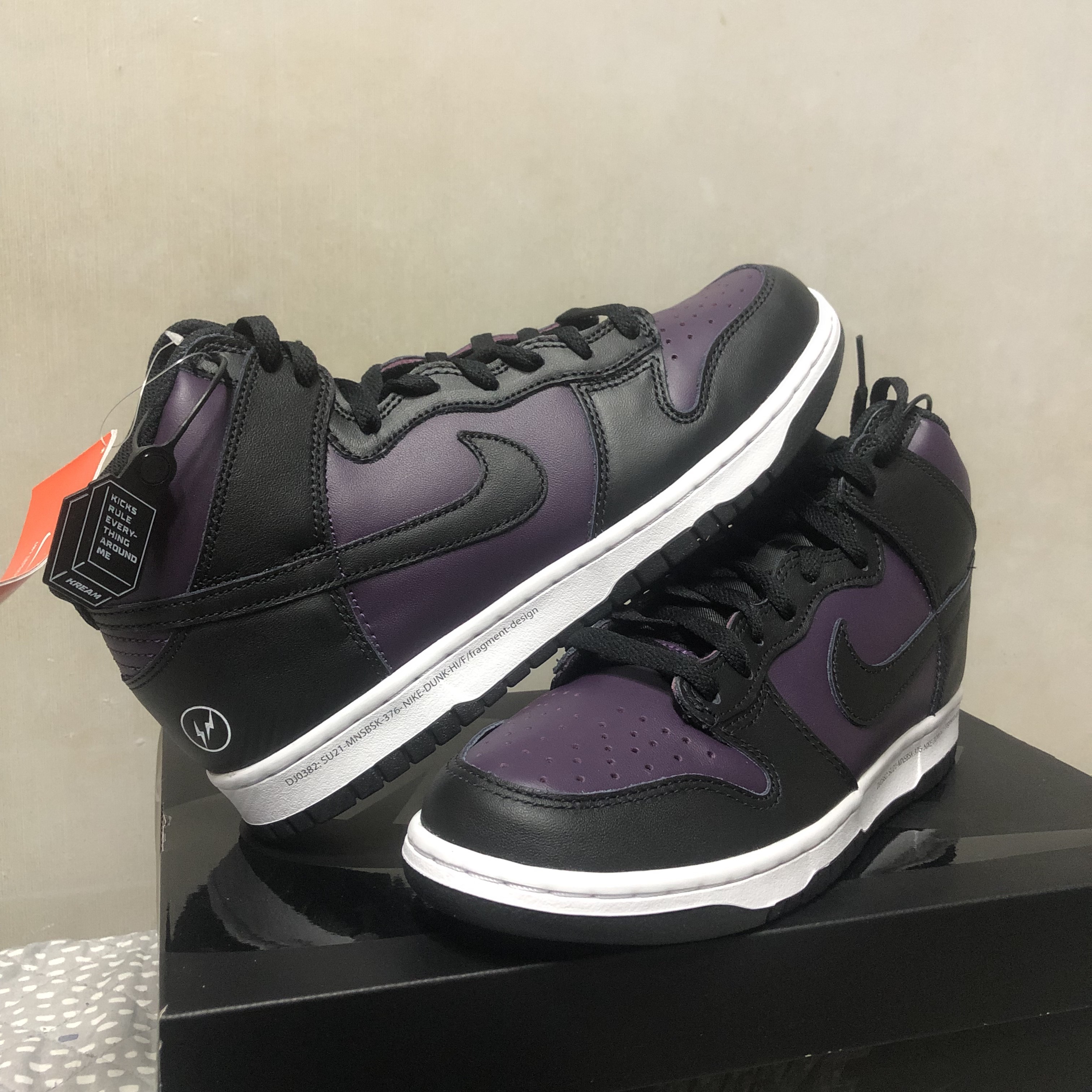 Nike x Fragment Dunk High Black 착용 스타일 - 2