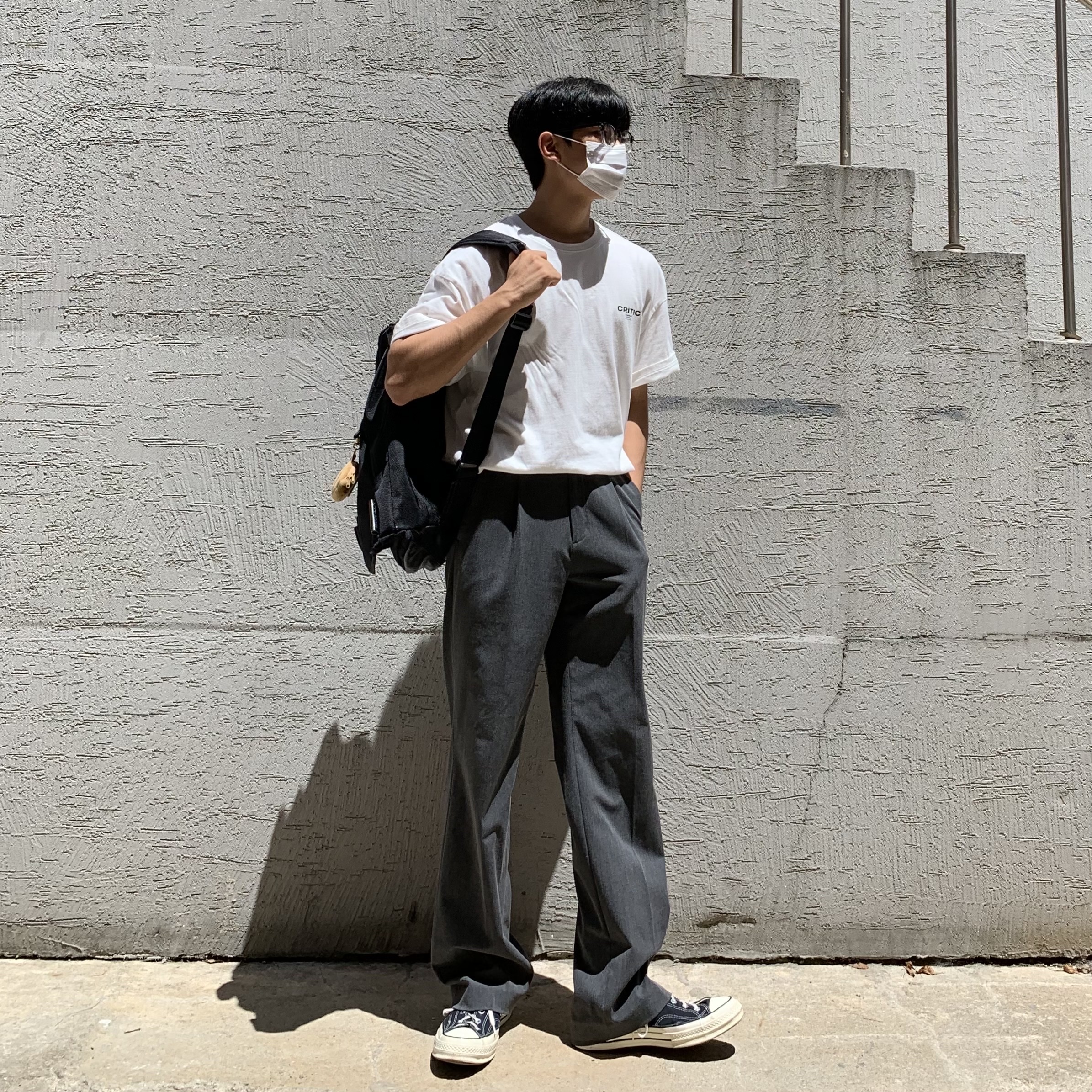 Converse Chuck 70 Hi Black 착용 스타일 - 2