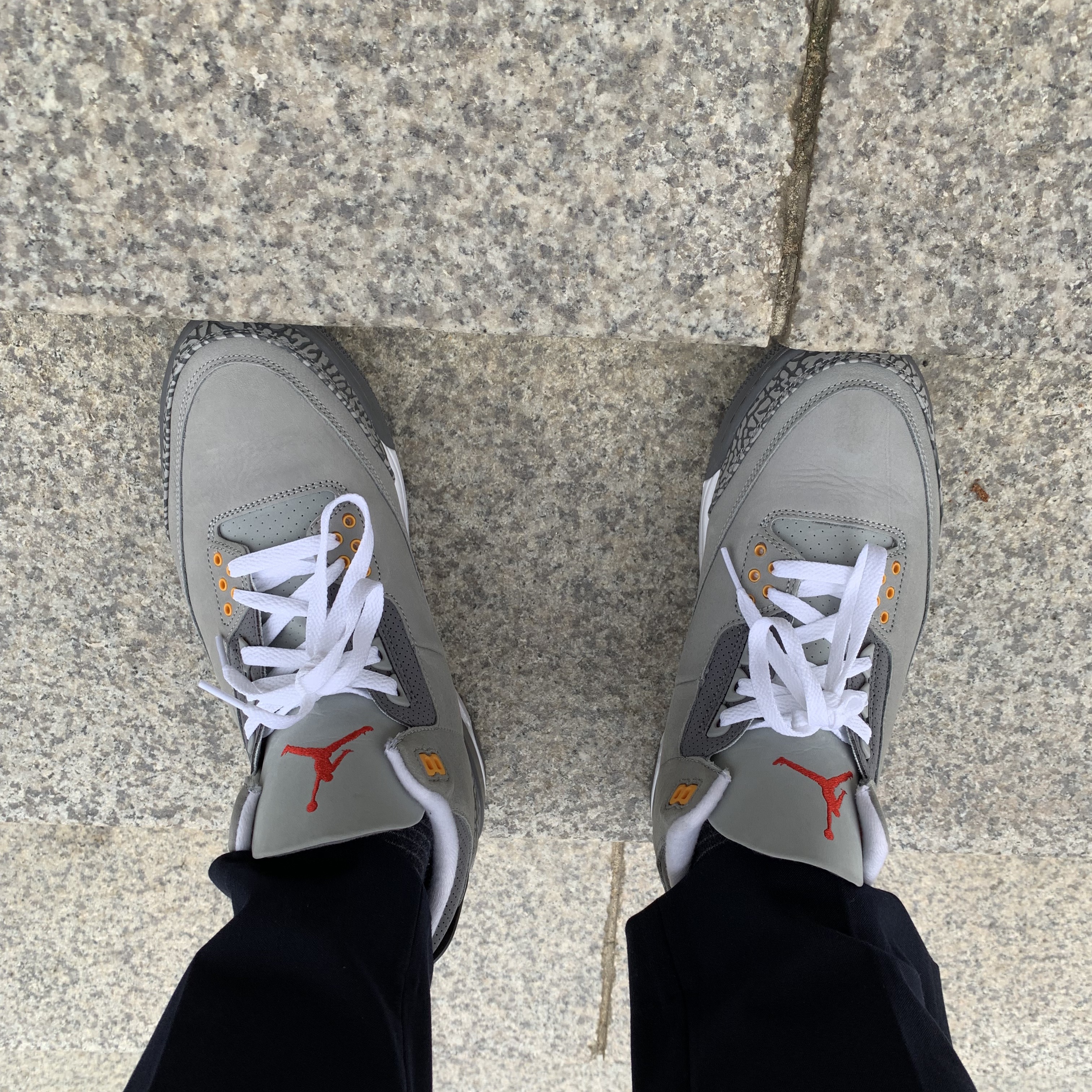 Jordan 1 Low OG Ghost Green, Jordan 3 Retro Cool Grey 착용 스타일 - 2