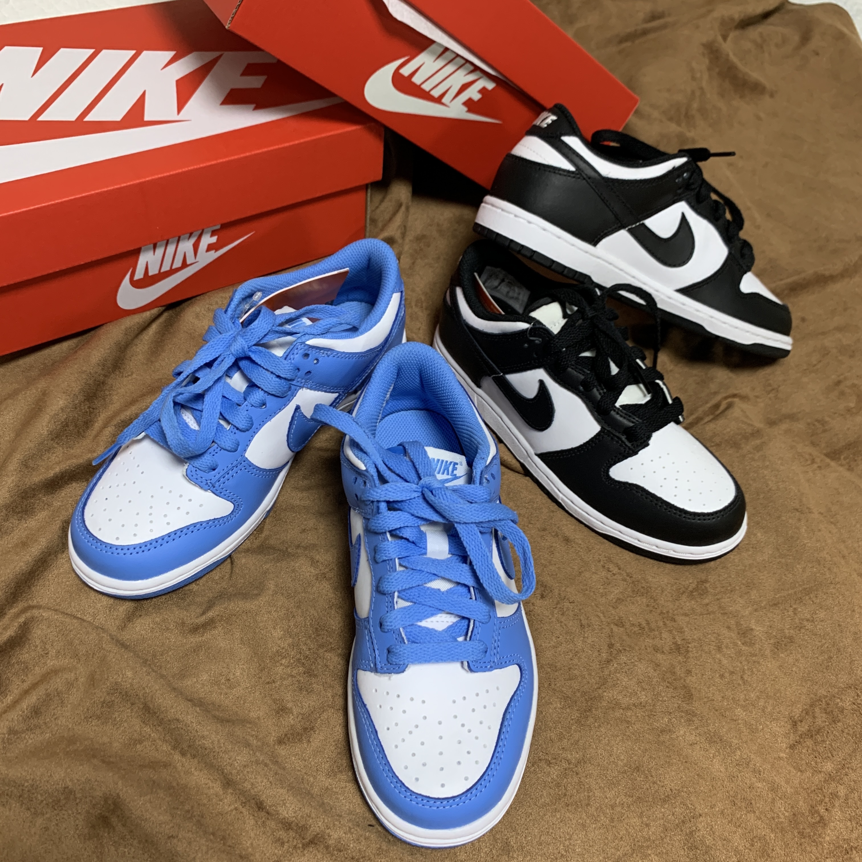 (GS) Nike Dunk Low University Blue, (PS) Nike Dunk Low Black 착용 스타일 - 3