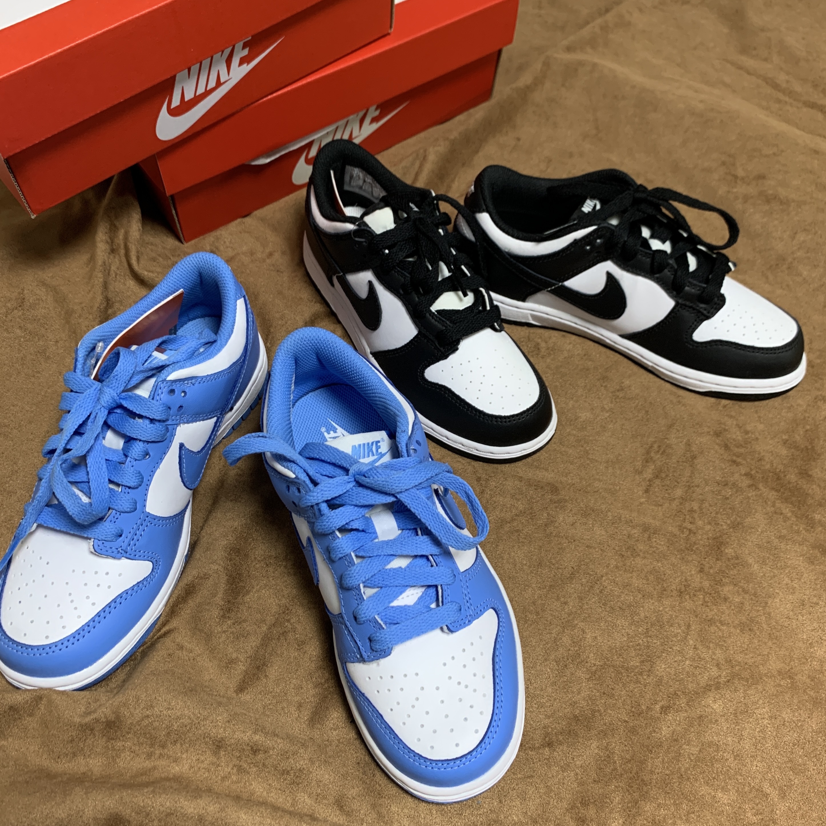 (GS) Nike Dunk Low University Blue, (PS) Nike Dunk Low Black 착용 스타일 - 2