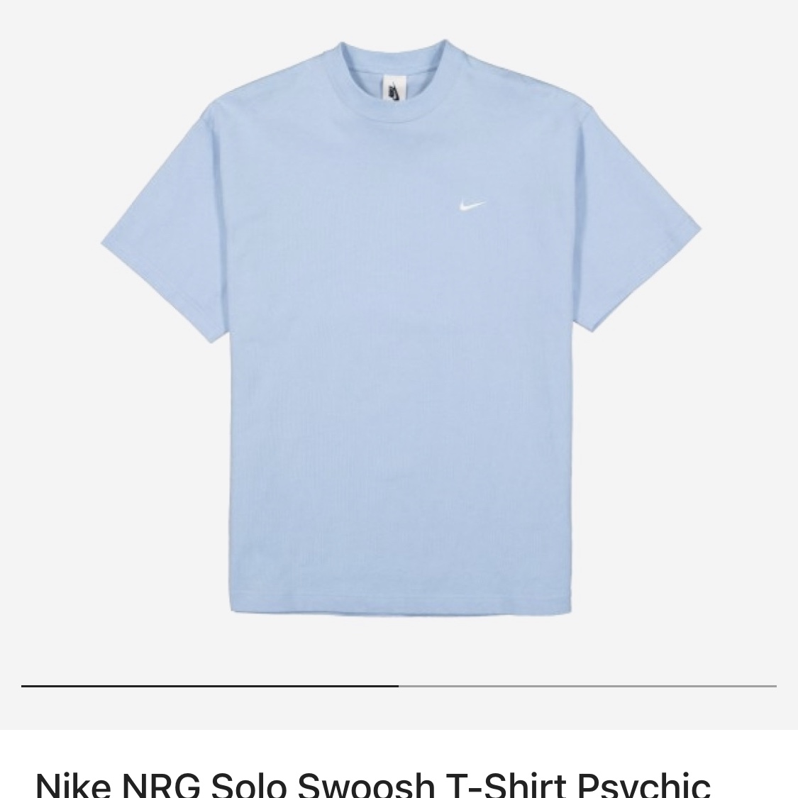 Jordan 4 Retro University Blue, Nike NRG Solo Swoosh T-Shirt Psychic Blue - US/EU 착용 스타일 - 2