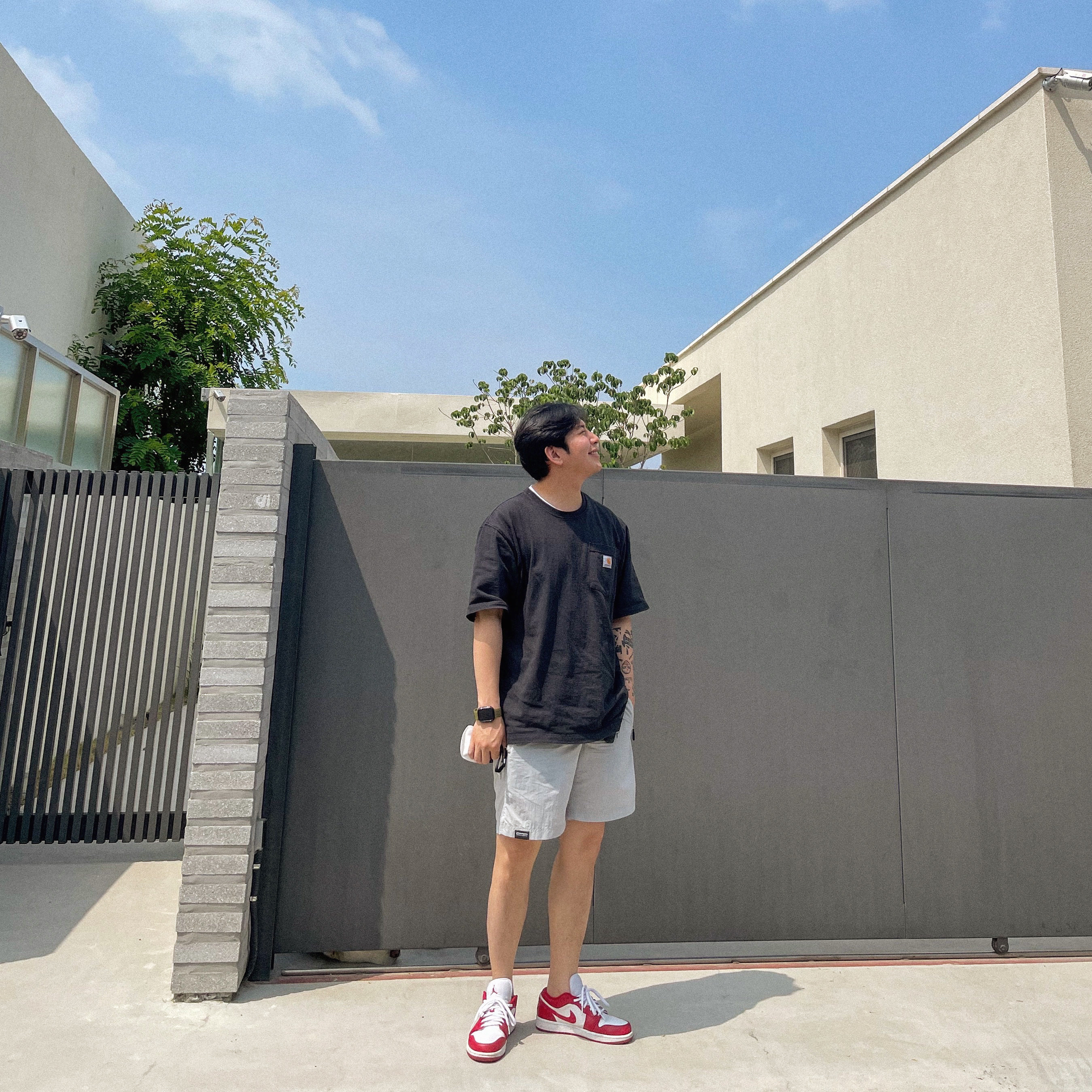 Jordan 1 Low Gym Red White 착용 스타일