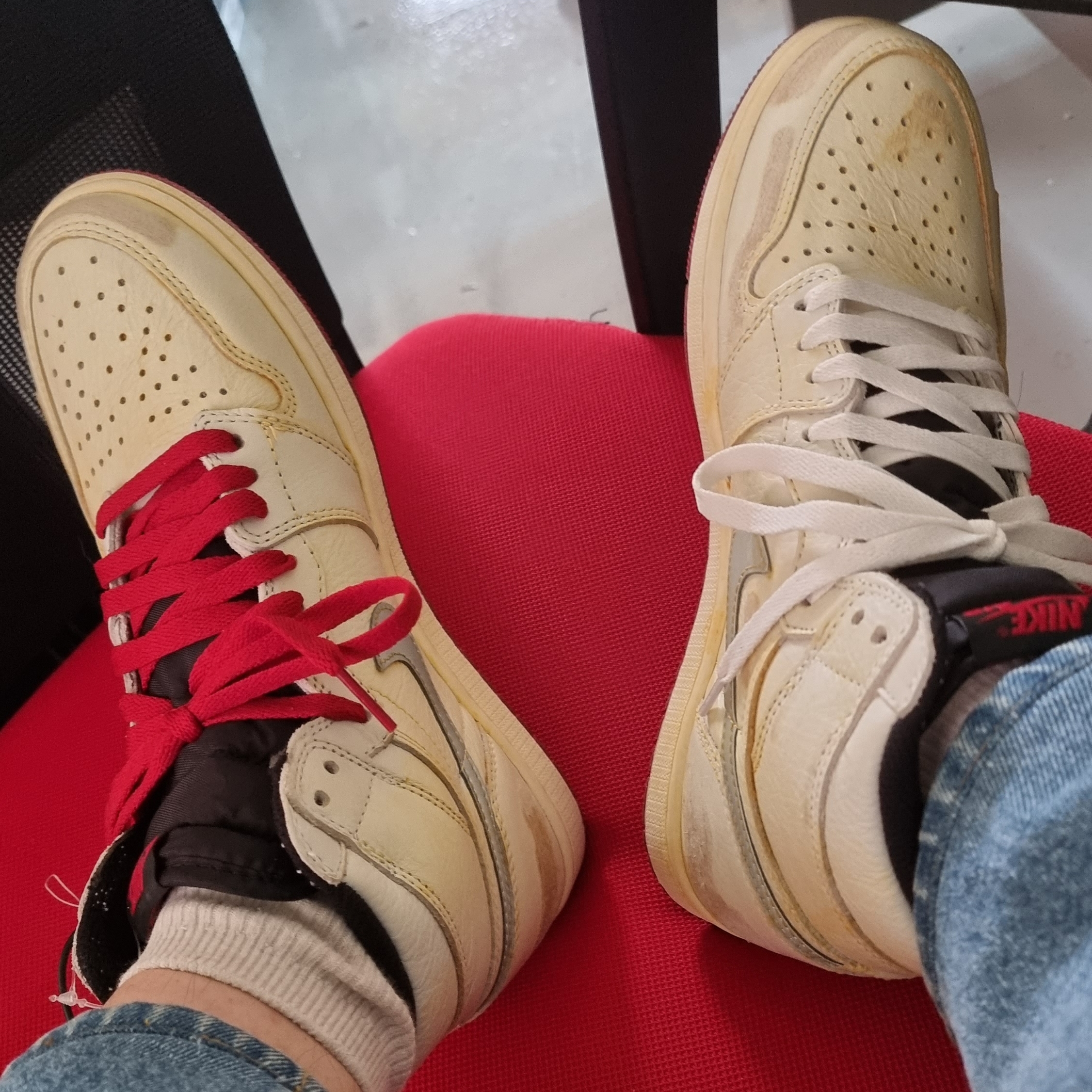 Jordan 1 x Nigel Sylvester Retro High Sail White 착용 스타일