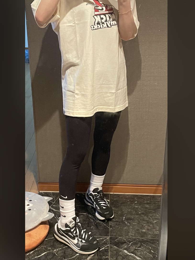 Nike x Sacai VaporWaffle Black White, Nike x Matthew M Williams NRG Socks White 착용 스타일 - 2