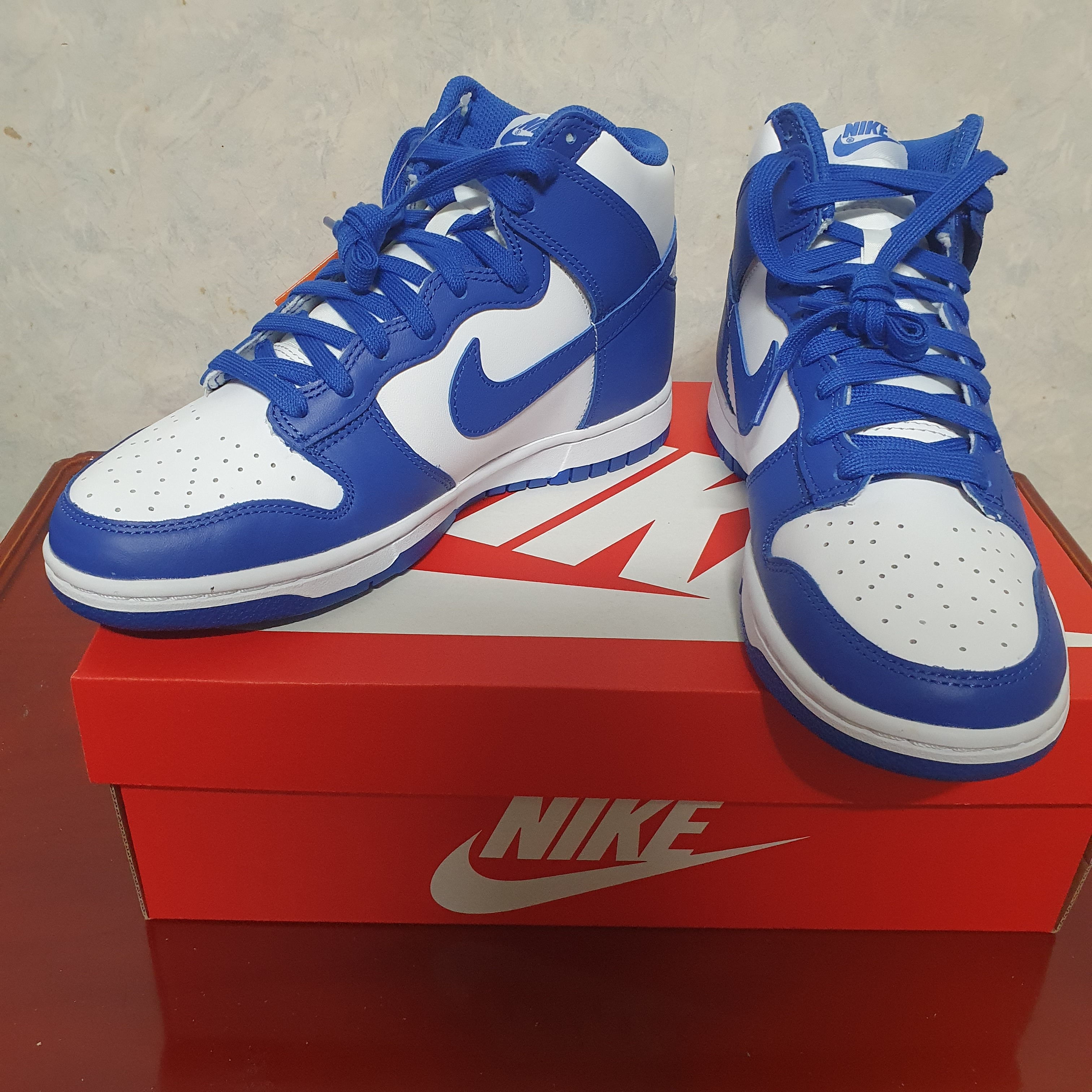 Nike Dunk High Retro Game Royal 착용 스타일 - 1