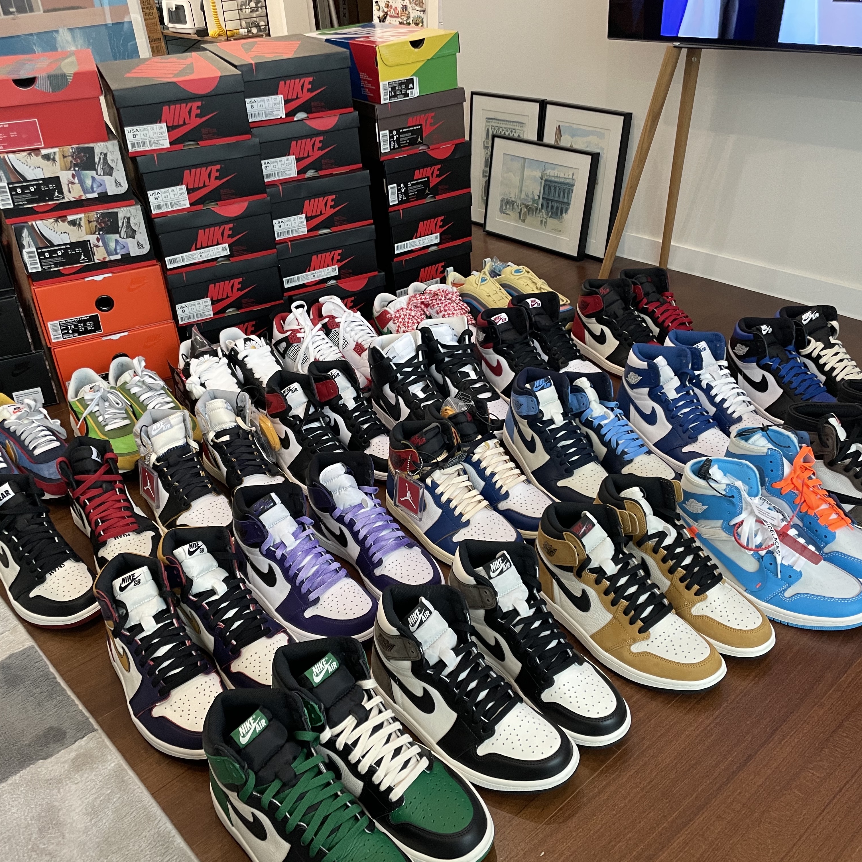 Jordan 1 Retro High OG Pine Green, Jordan 1 Retro High OG Black Mocha 착용 스타일