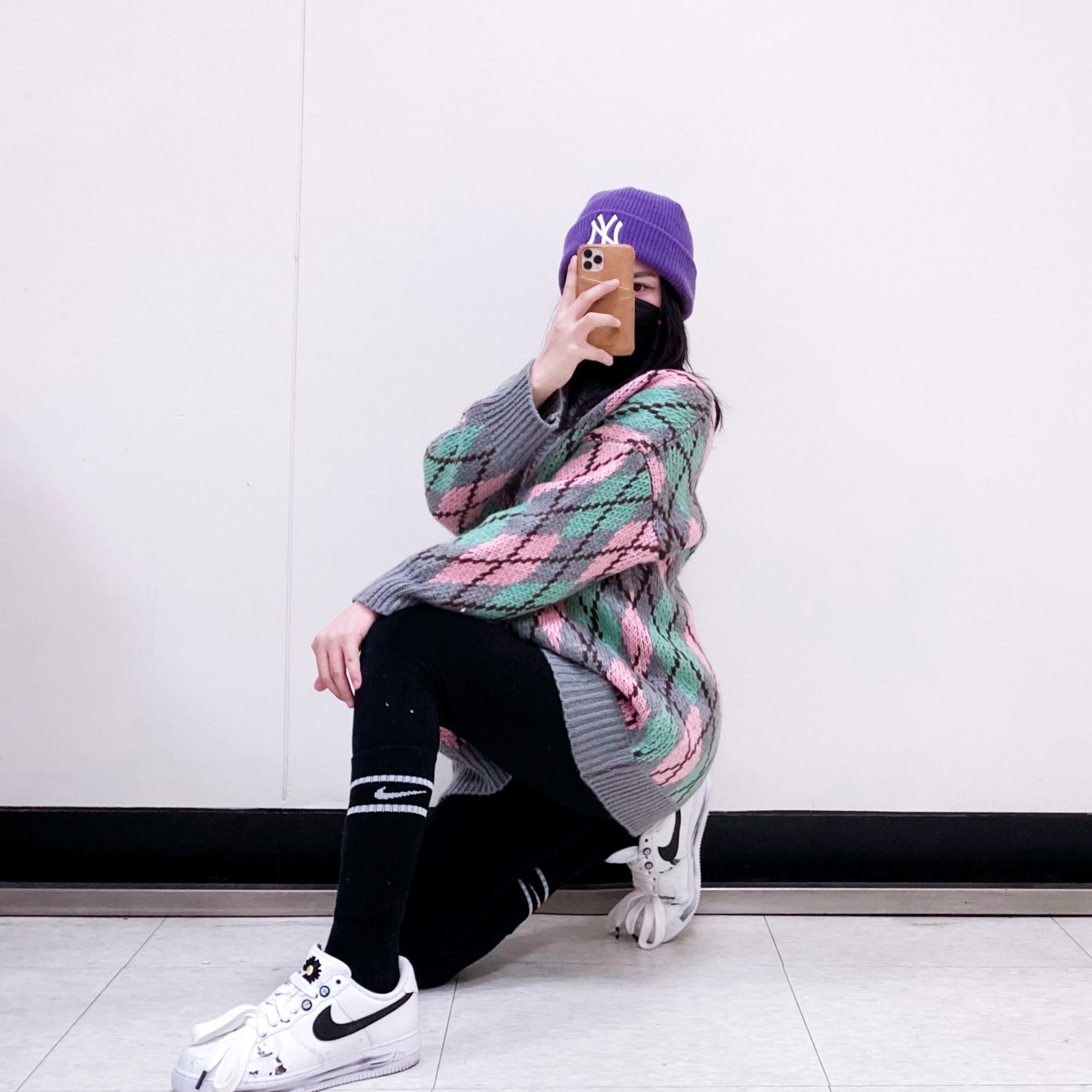 Nike x Peaceminusone Air Force 1 Low Para-Noise 2.0 착용 스타일